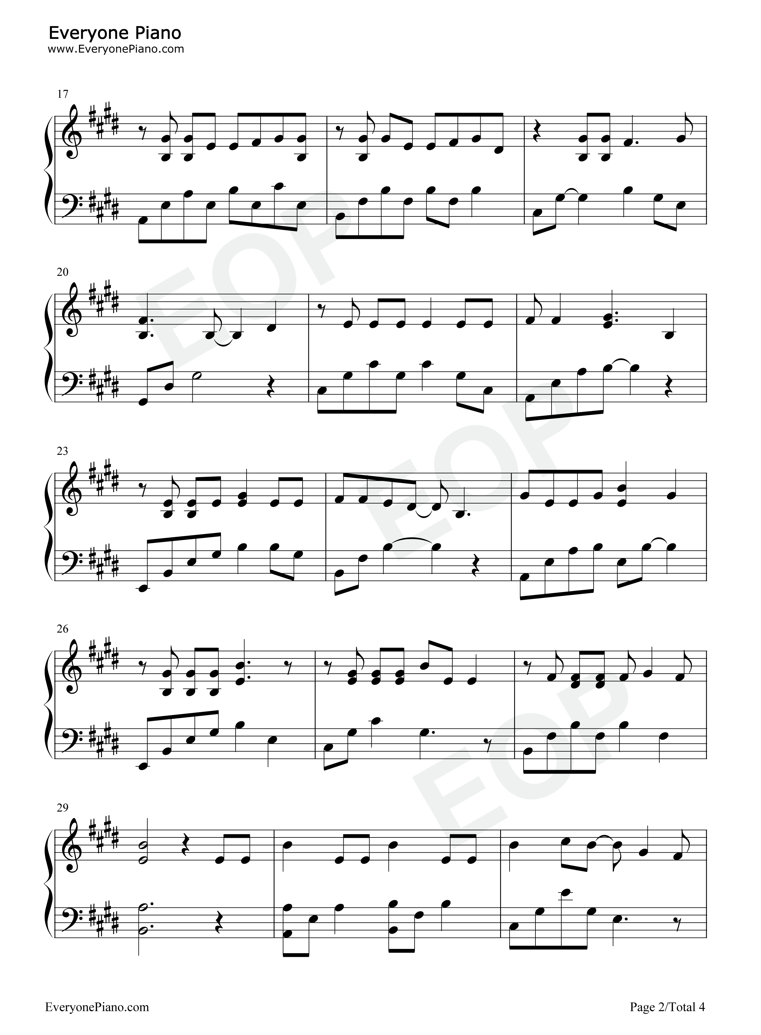 YES_OK钢琴谱_青春有你第二季