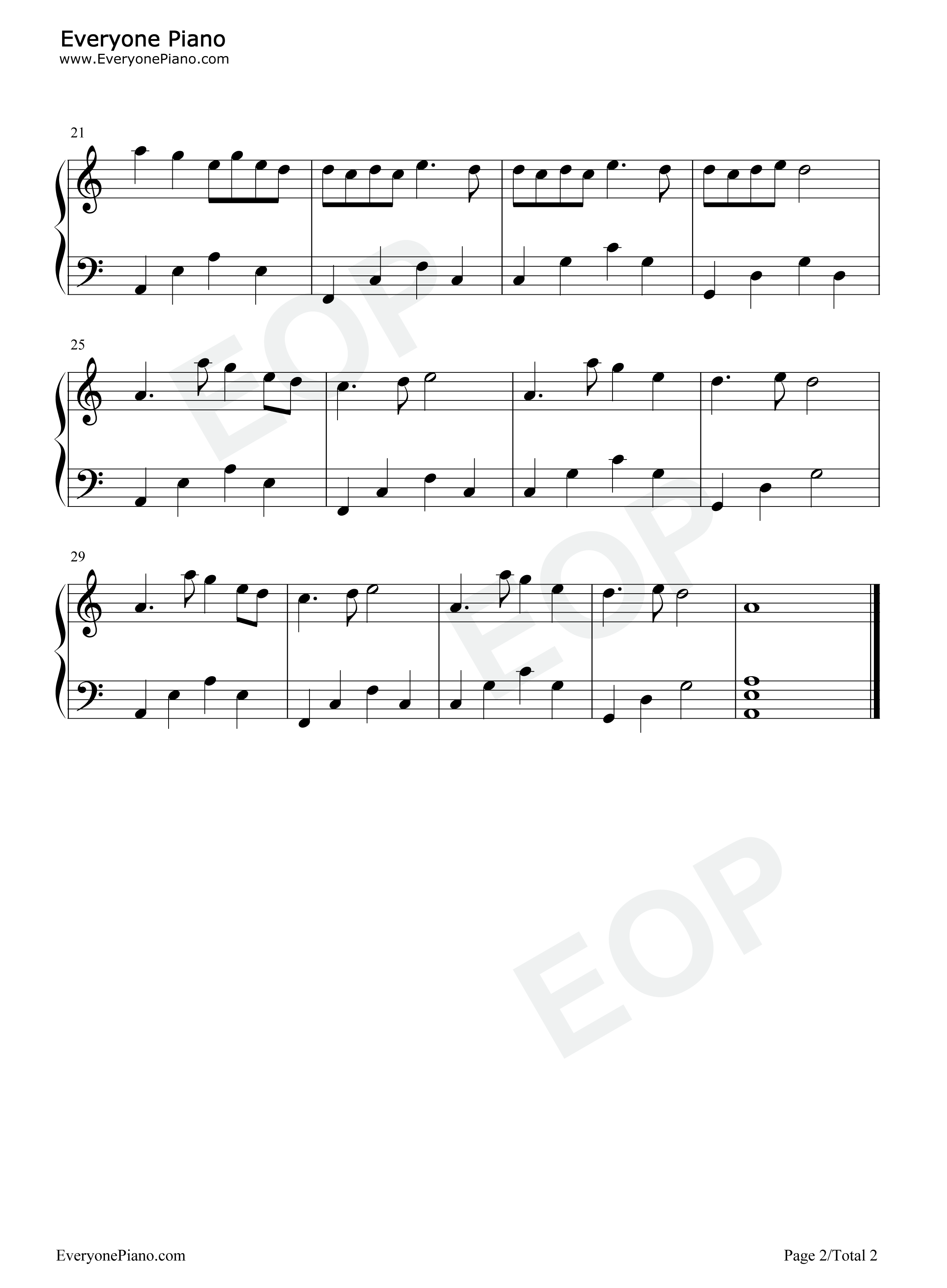 笑看钢琴谱_等什么君