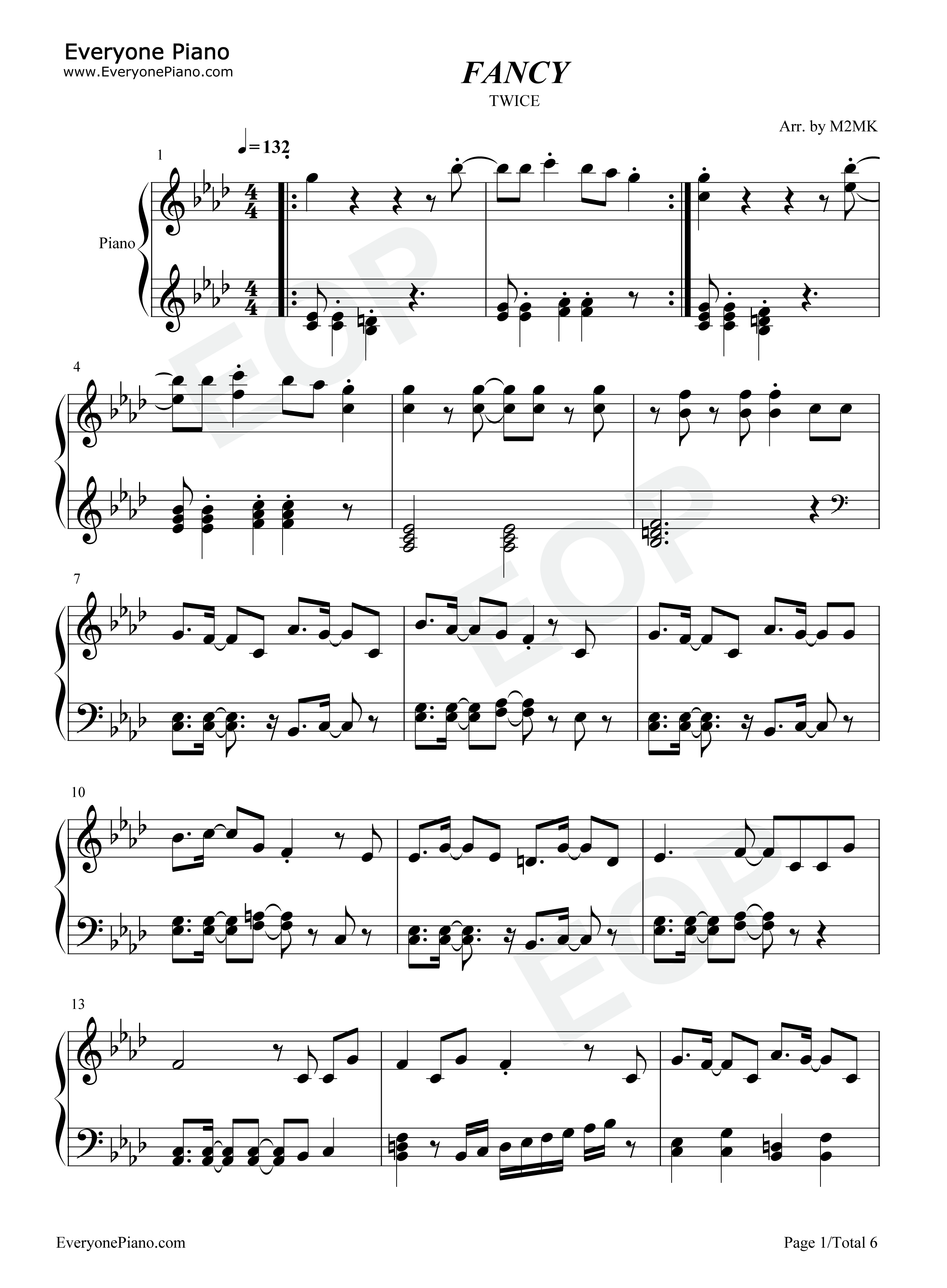 Fancy钢琴谱_Twice