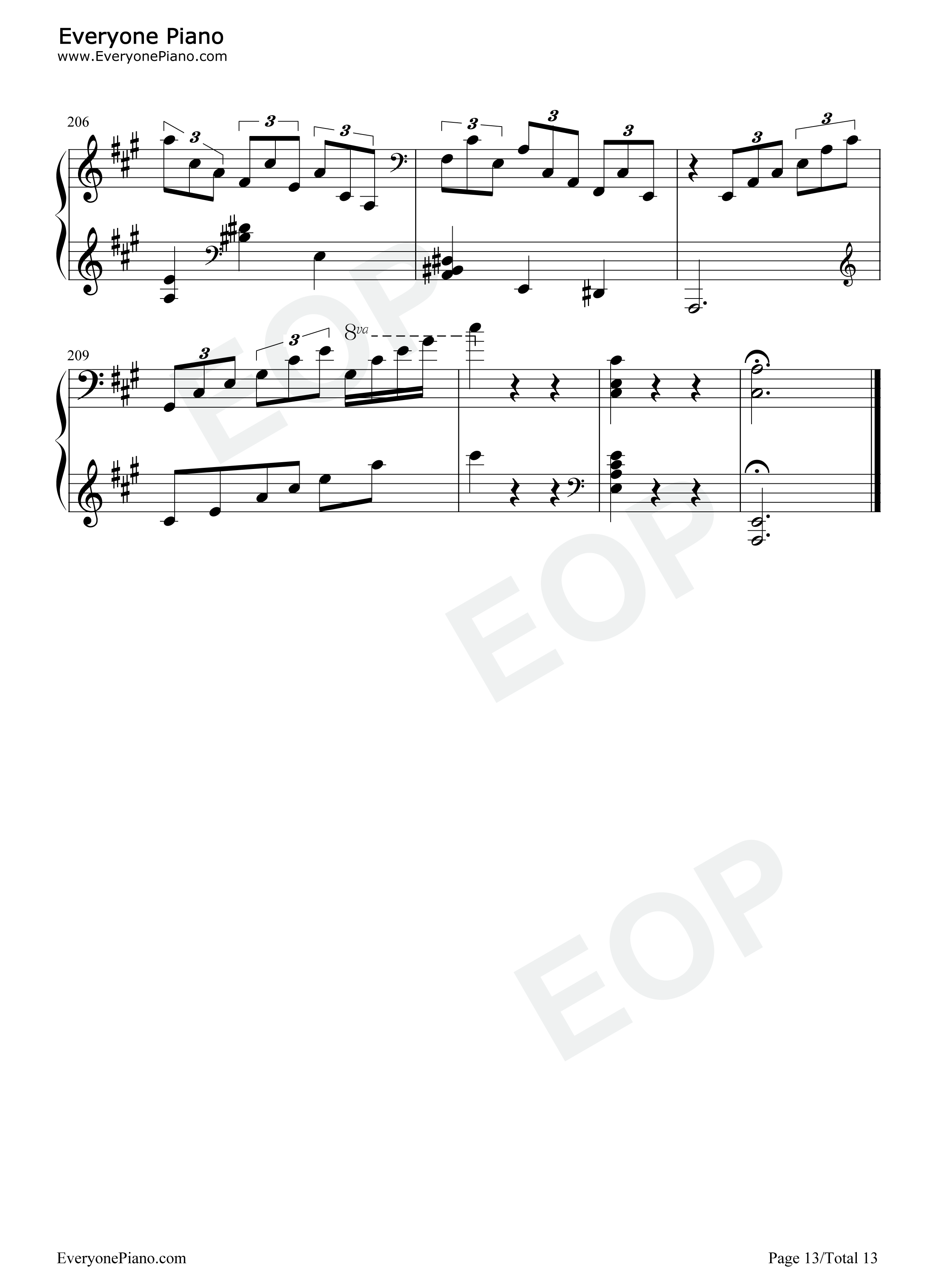 爱的忧伤钢琴谱_克莱斯勒