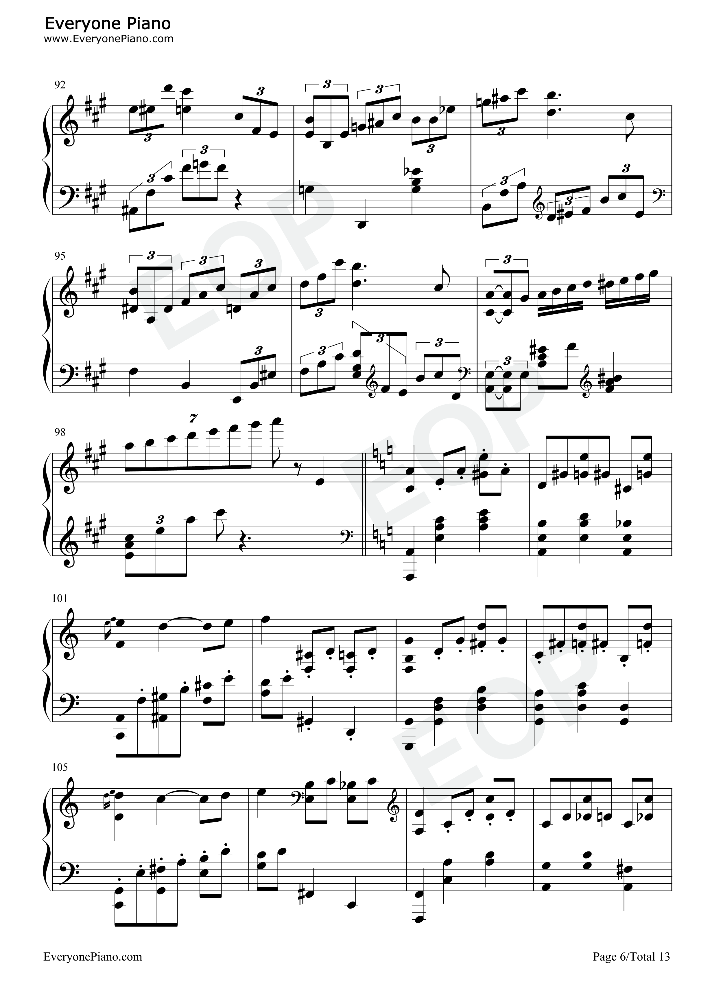 爱的忧伤钢琴谱_克莱斯勒