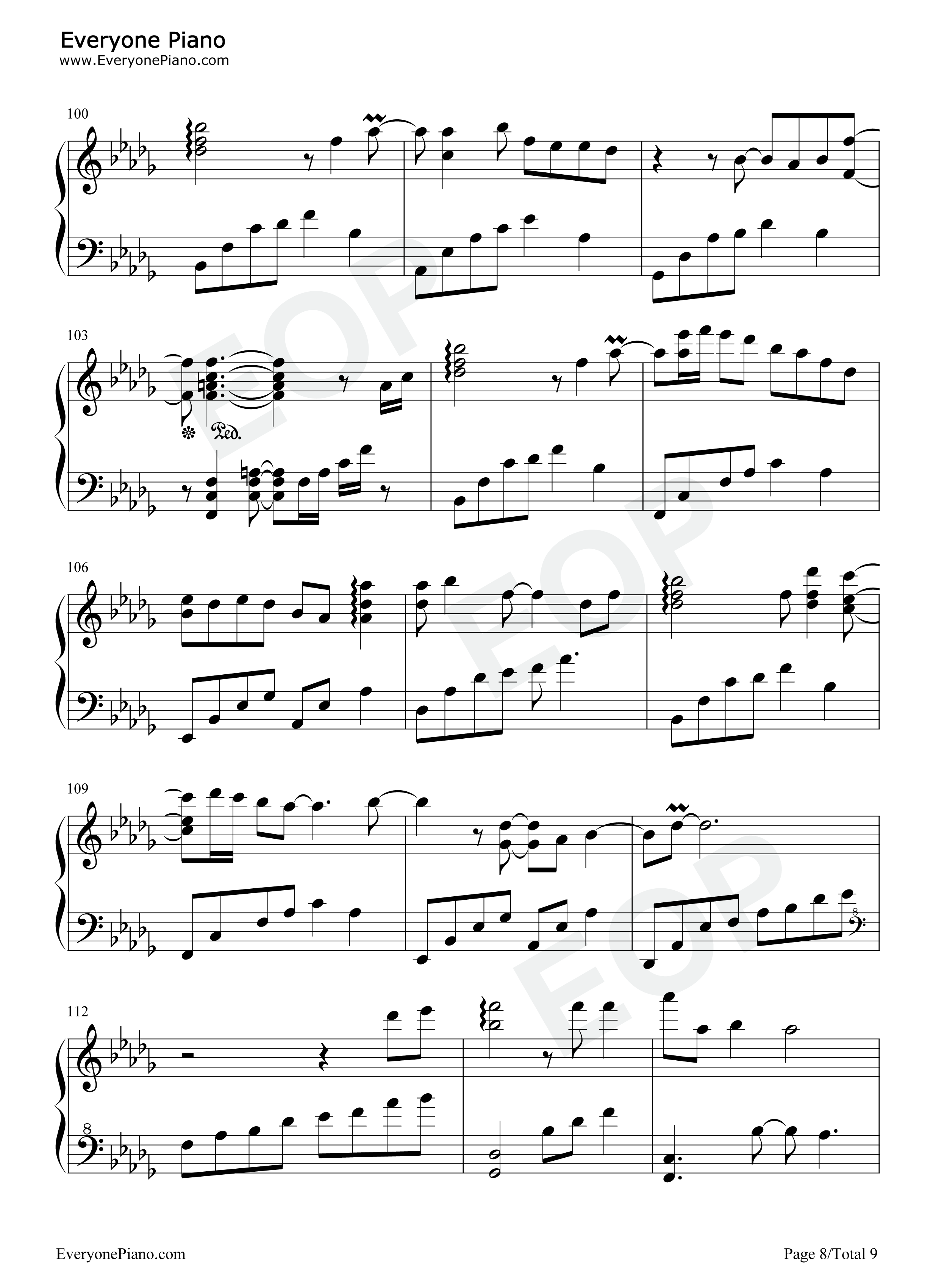 月光钢琴谱_胡彦斌