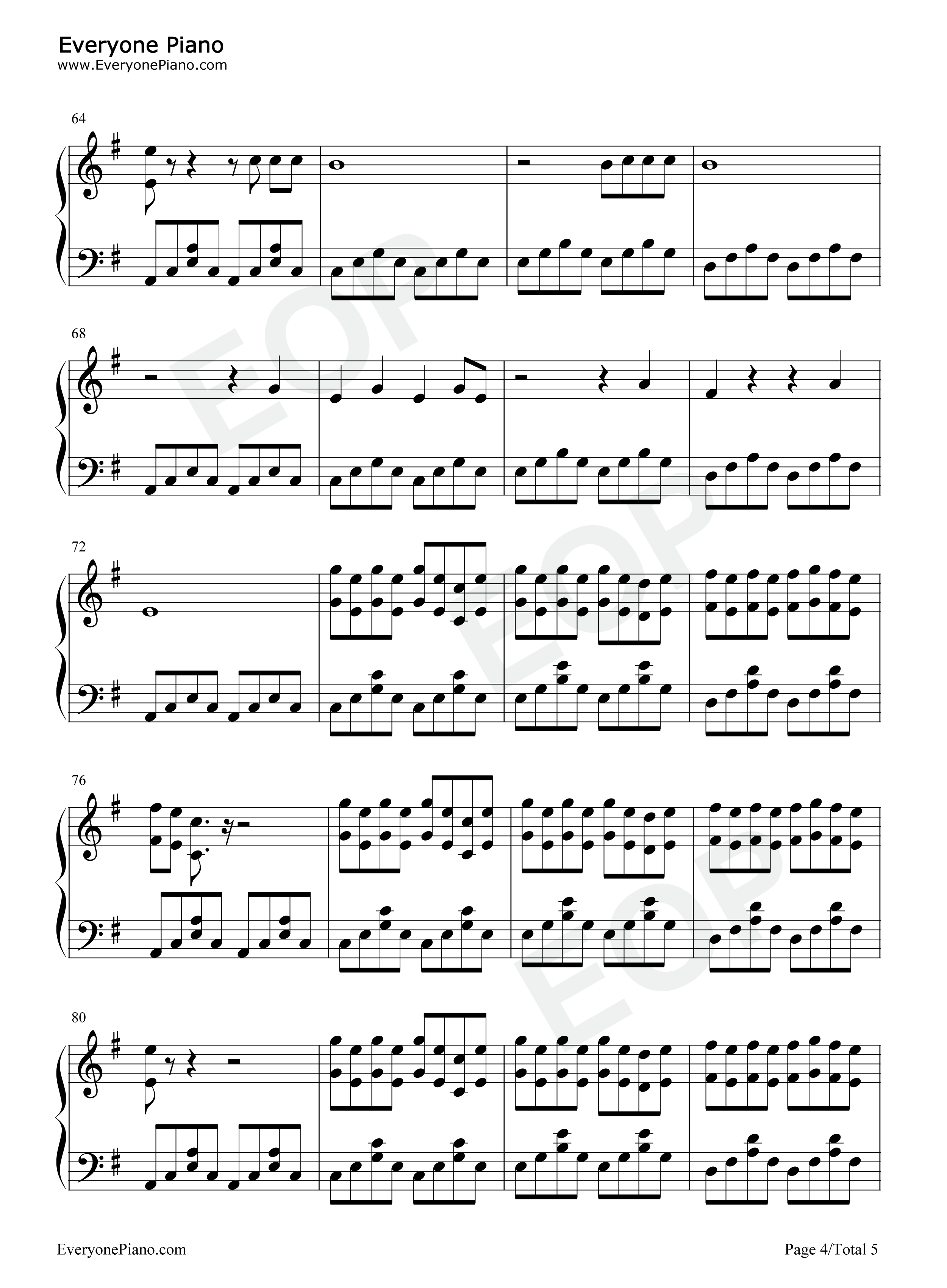 True_Blue钢琴谱_Billie_Eilish