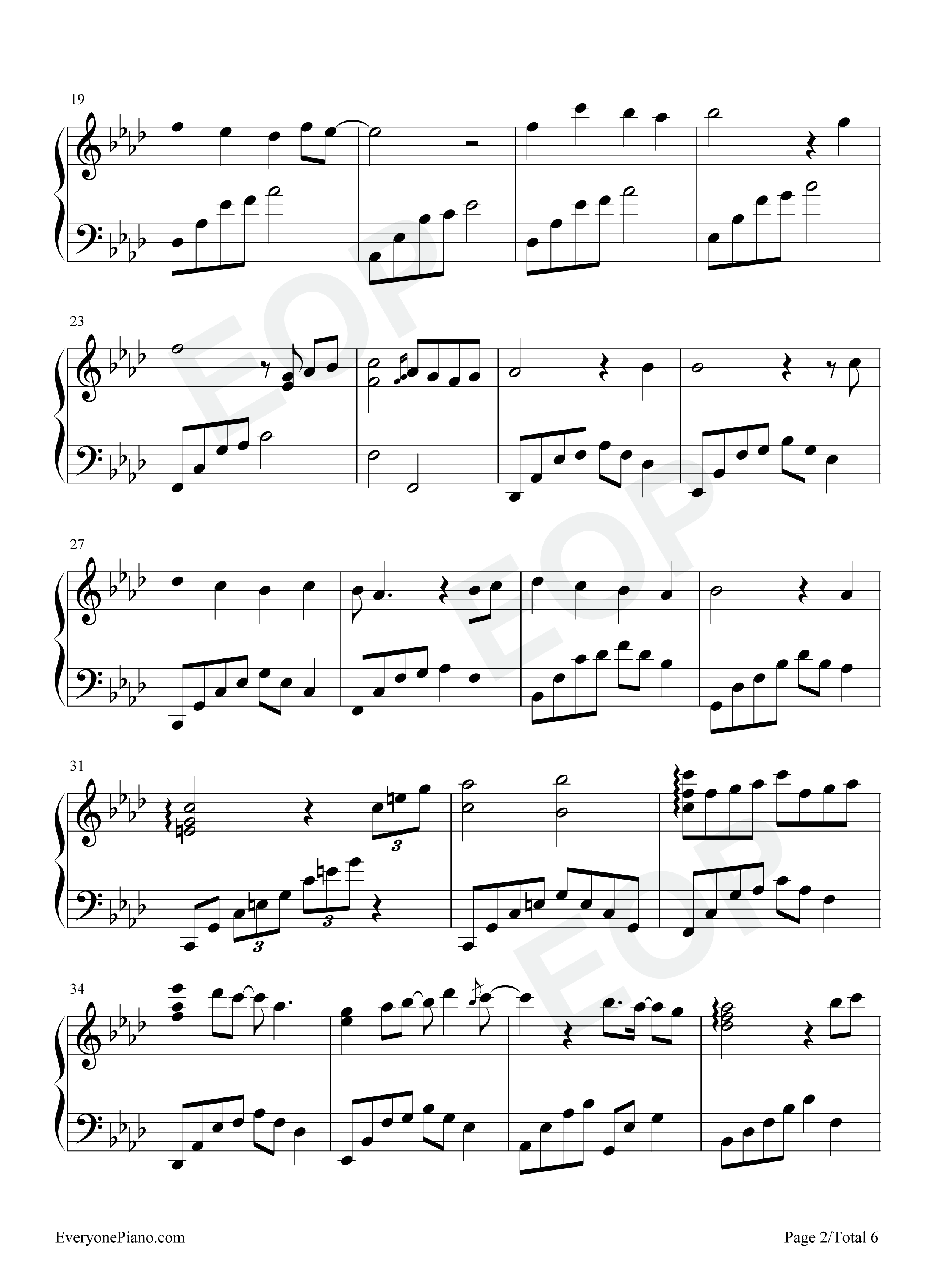 靠岸钢琴谱_刘宇