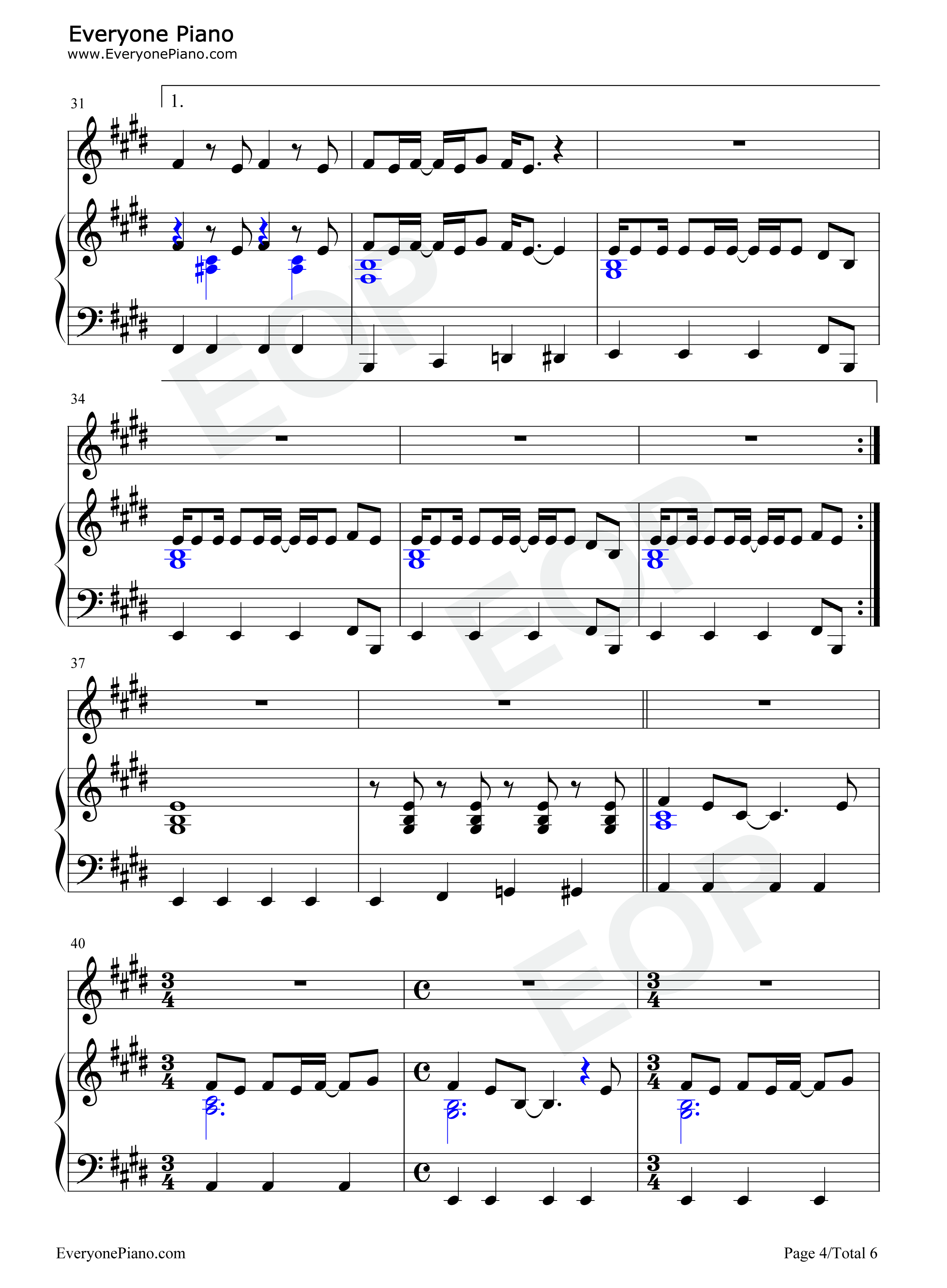 Heart_of_Glass钢琴谱_Miley_Cyrus_Blondie