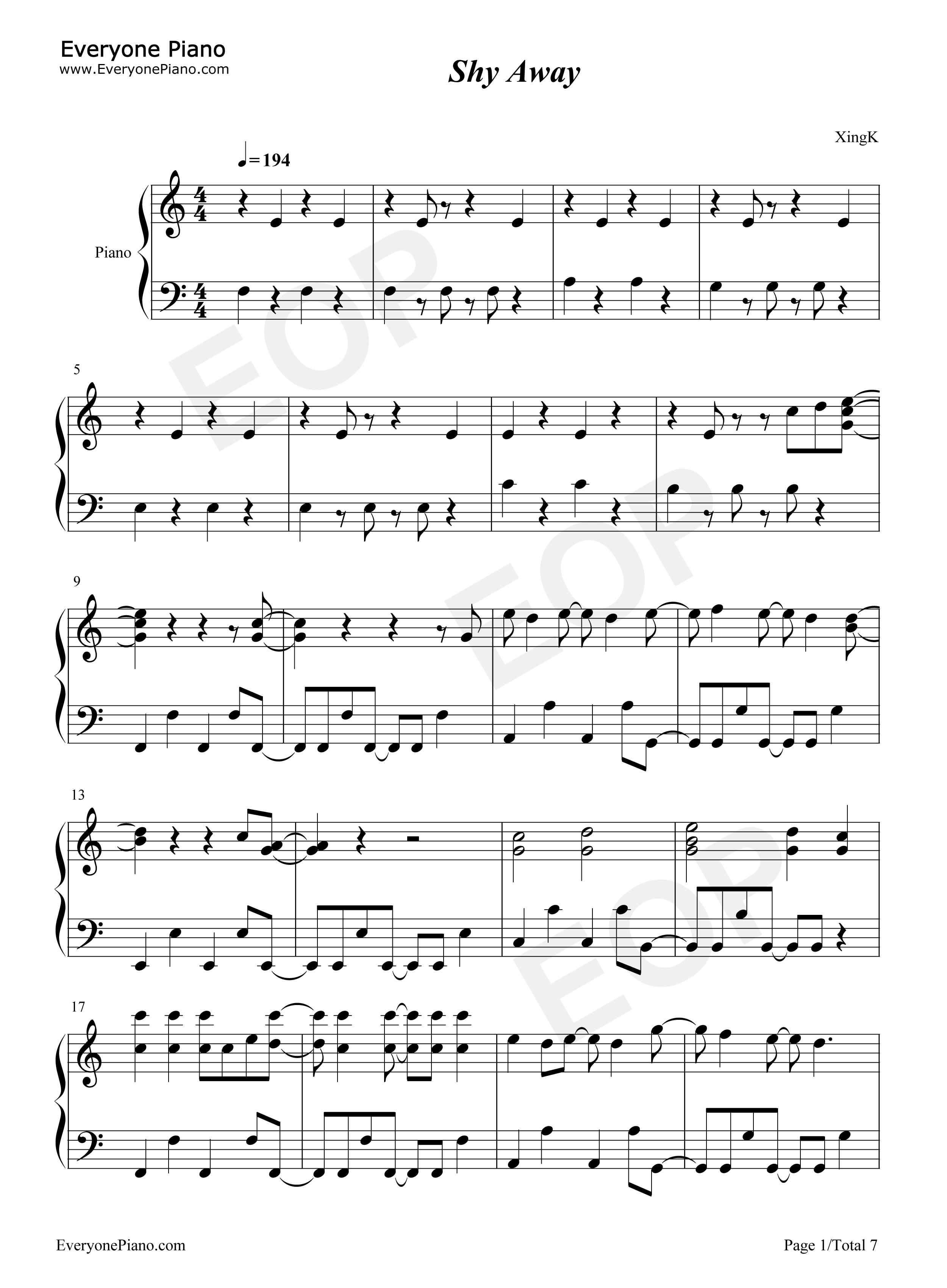 Shy_Away钢琴谱_Twenty_One_Pilots