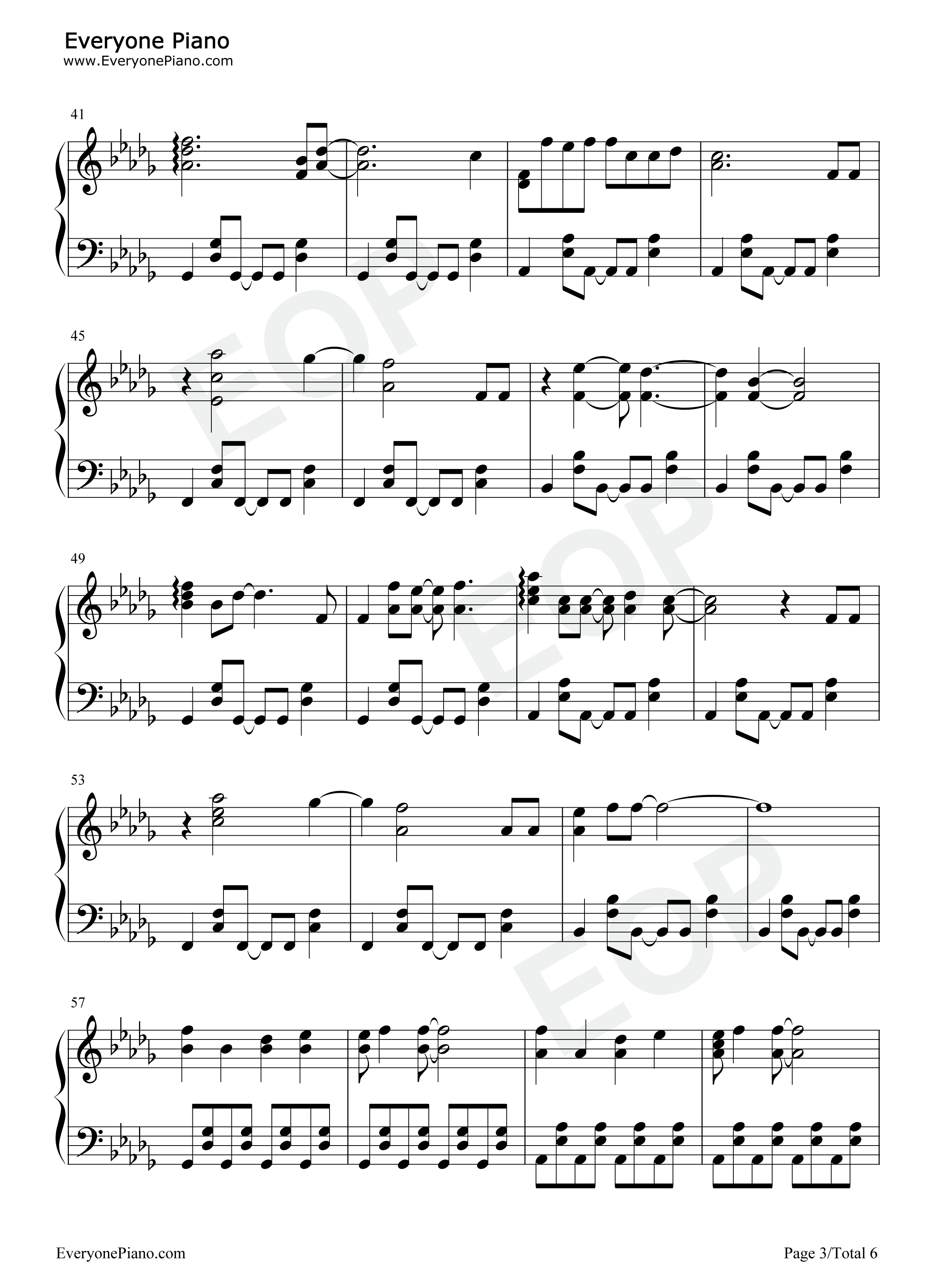 爱人错过钢琴谱_告五人