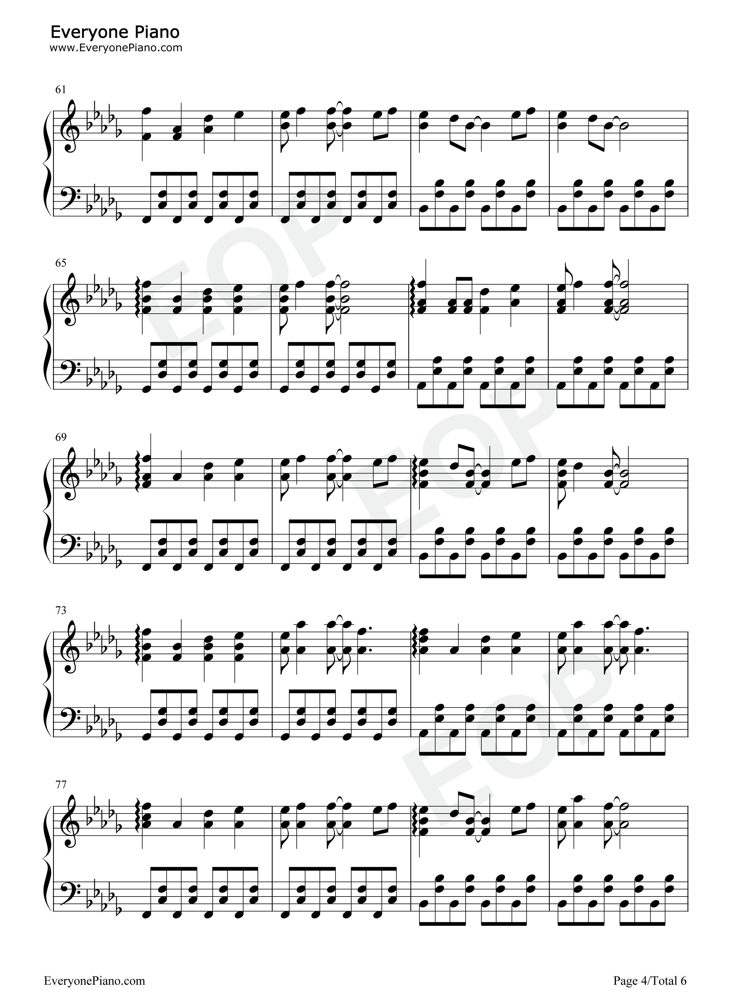 爱人错过钢琴谱_告五人