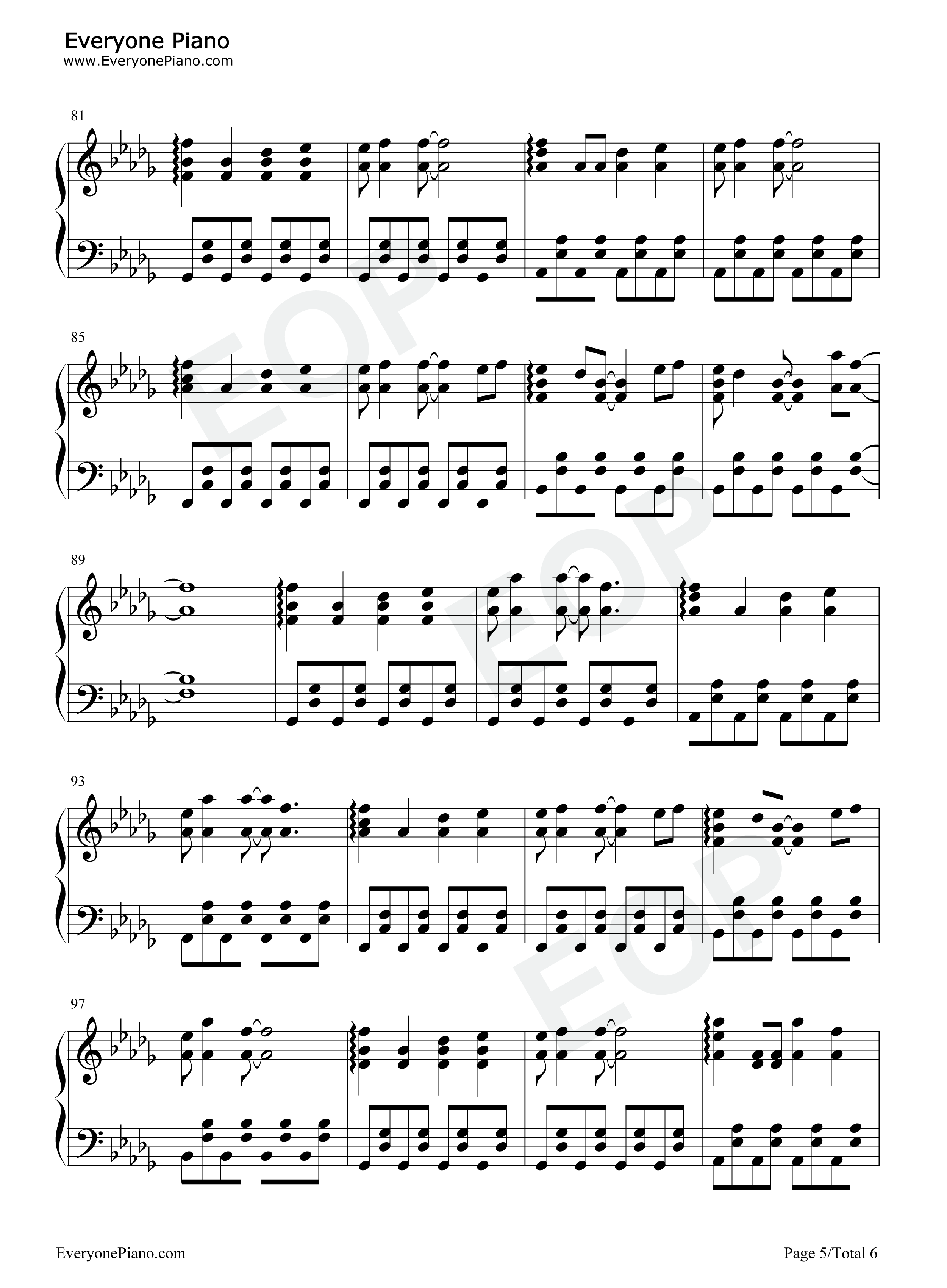 爱人错过钢琴谱_告五人