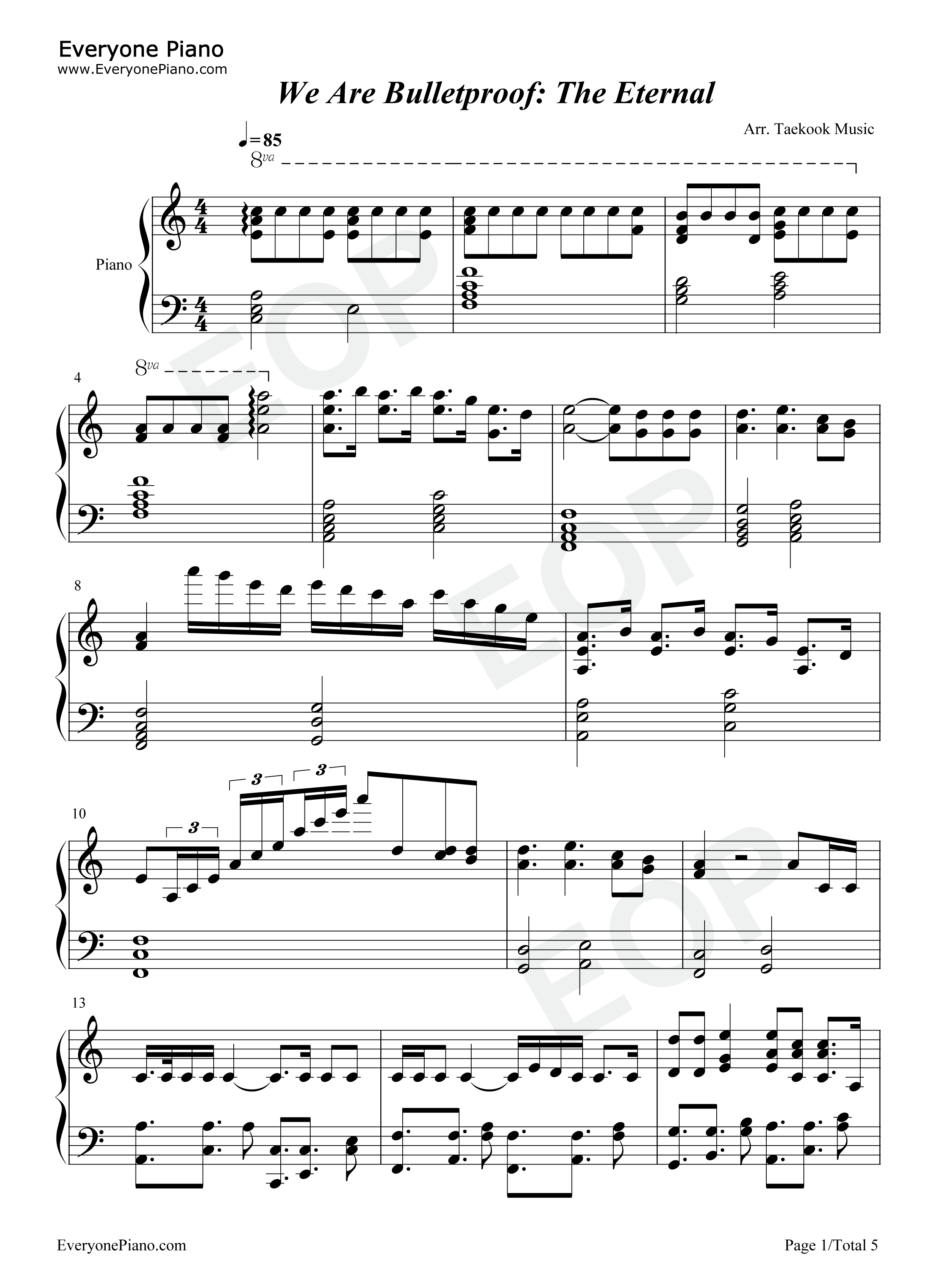 We_Are_Bulletproof_The_Eternal钢琴谱_防弹少年团