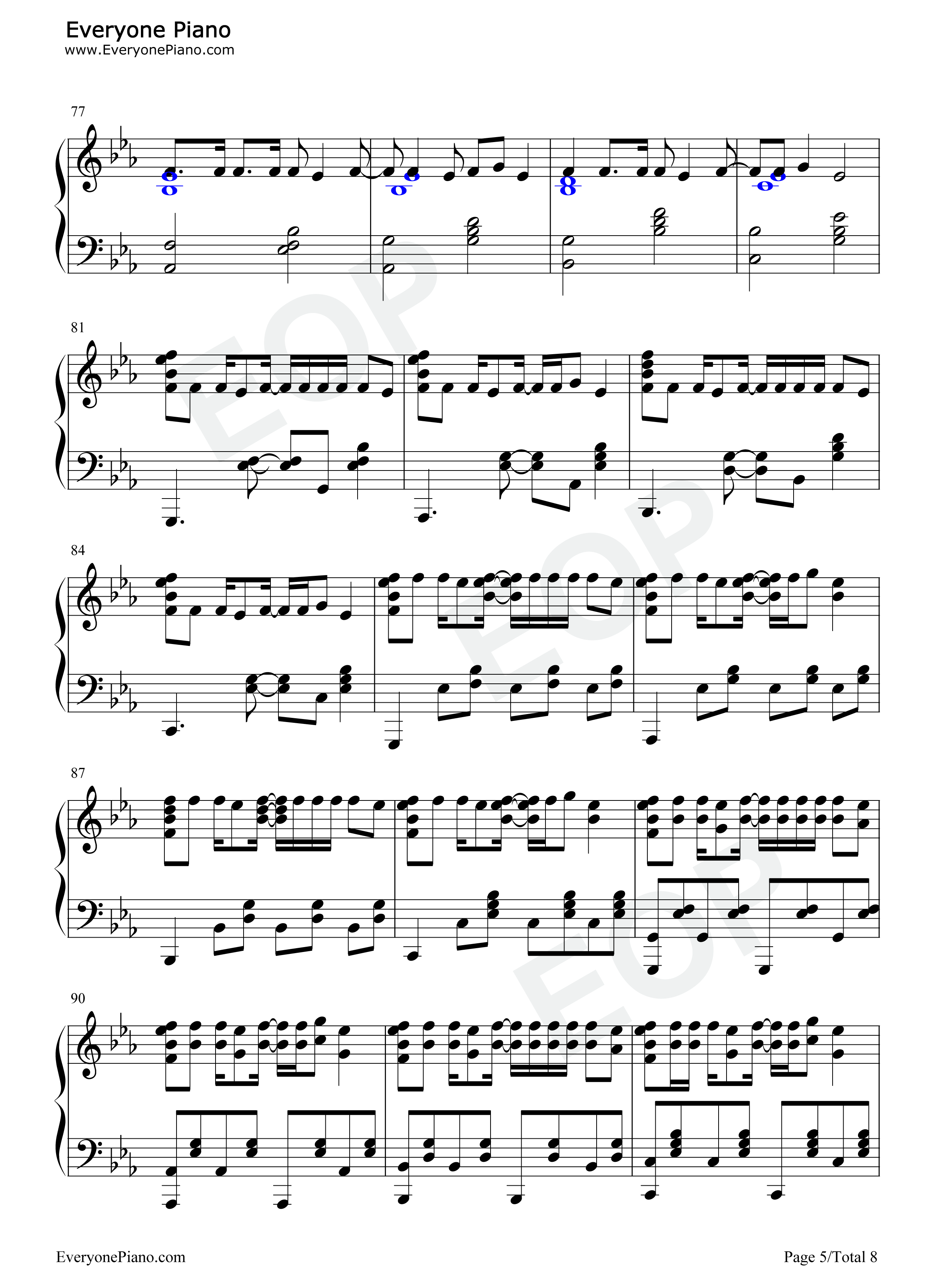 恋のうた钢琴谱_鬼头明里