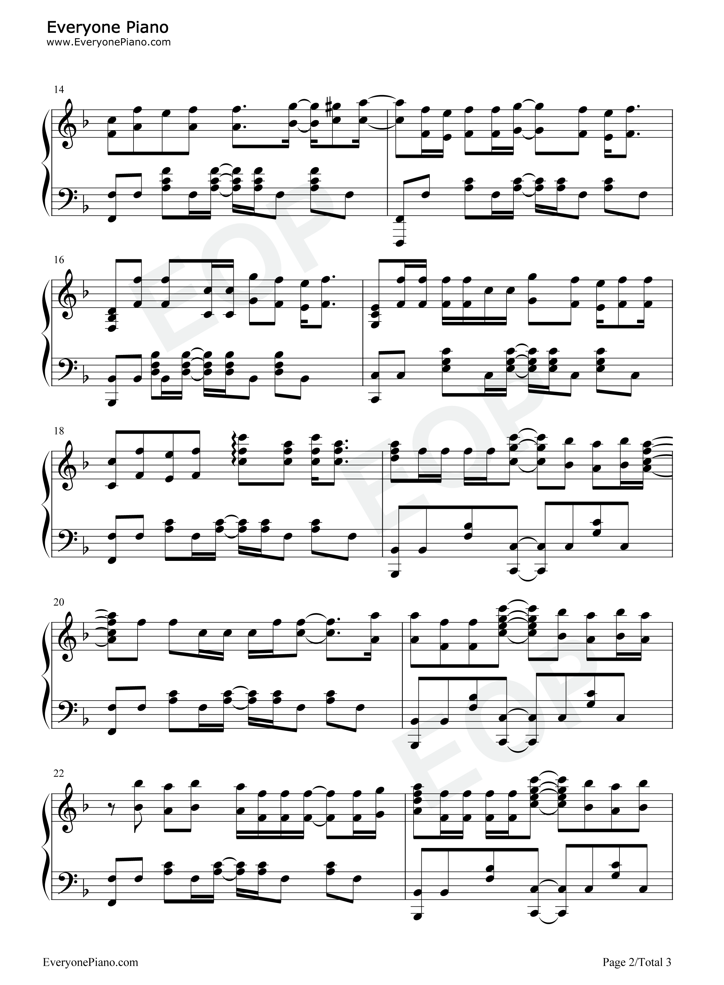 I_Love钢琴谱_azusa