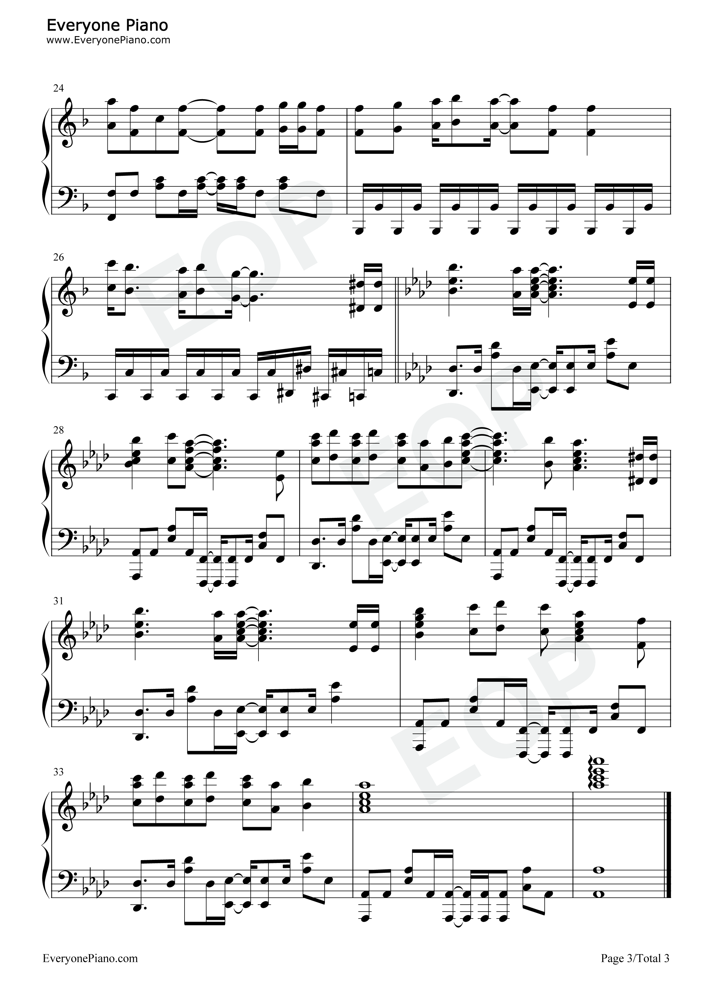 I_Love钢琴谱_azusa