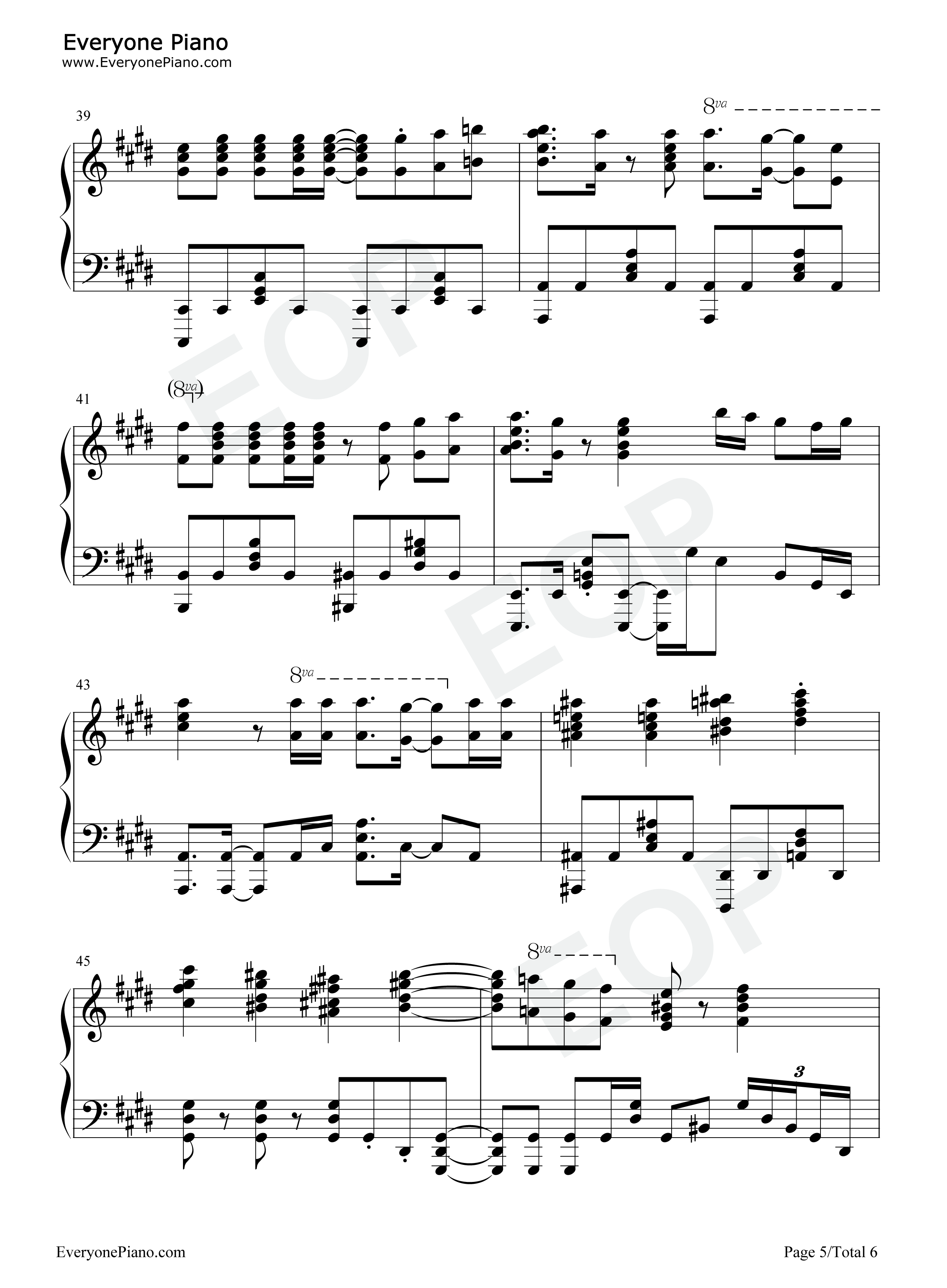 Against钢琴谱_石原夏织