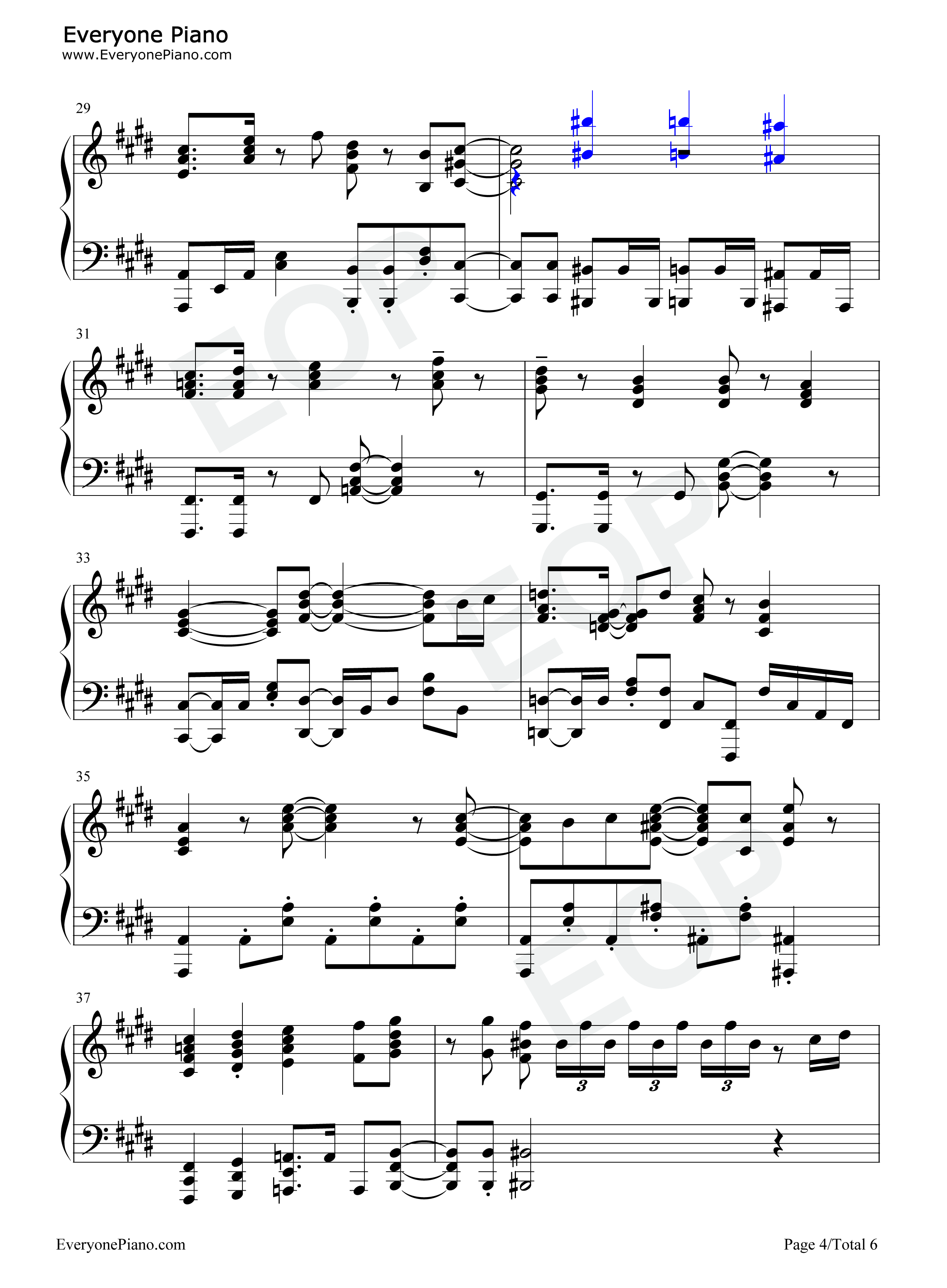 Against钢琴谱_石原夏织