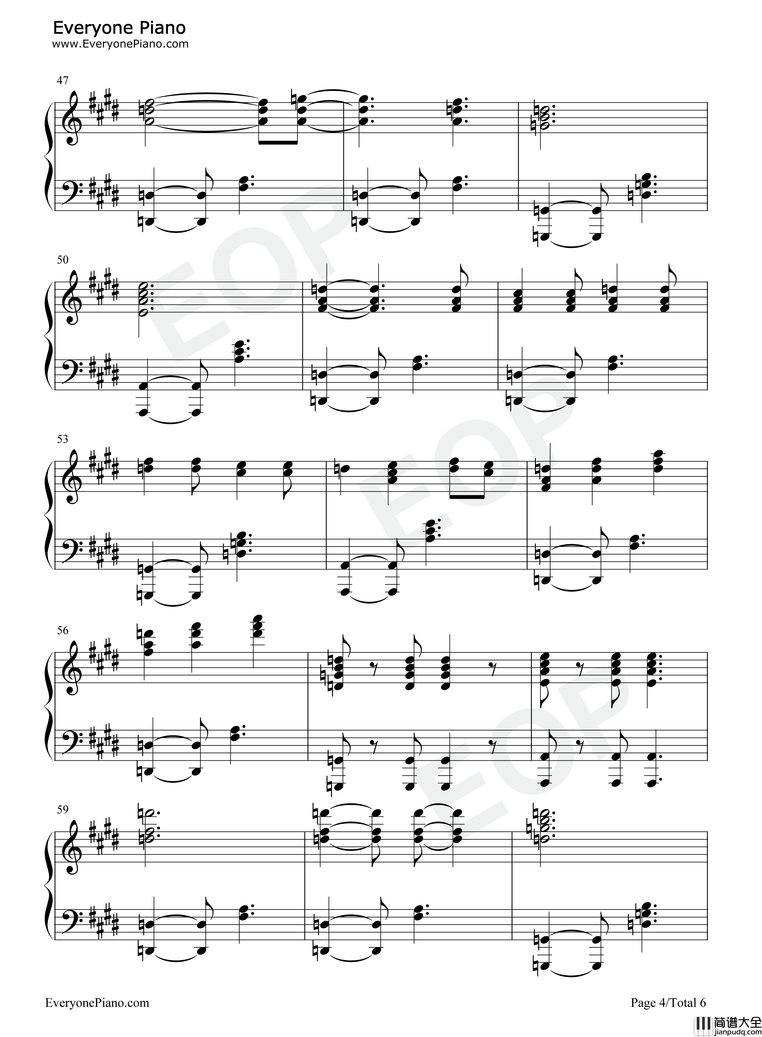 君は天然色钢琴谱_大泷咏一