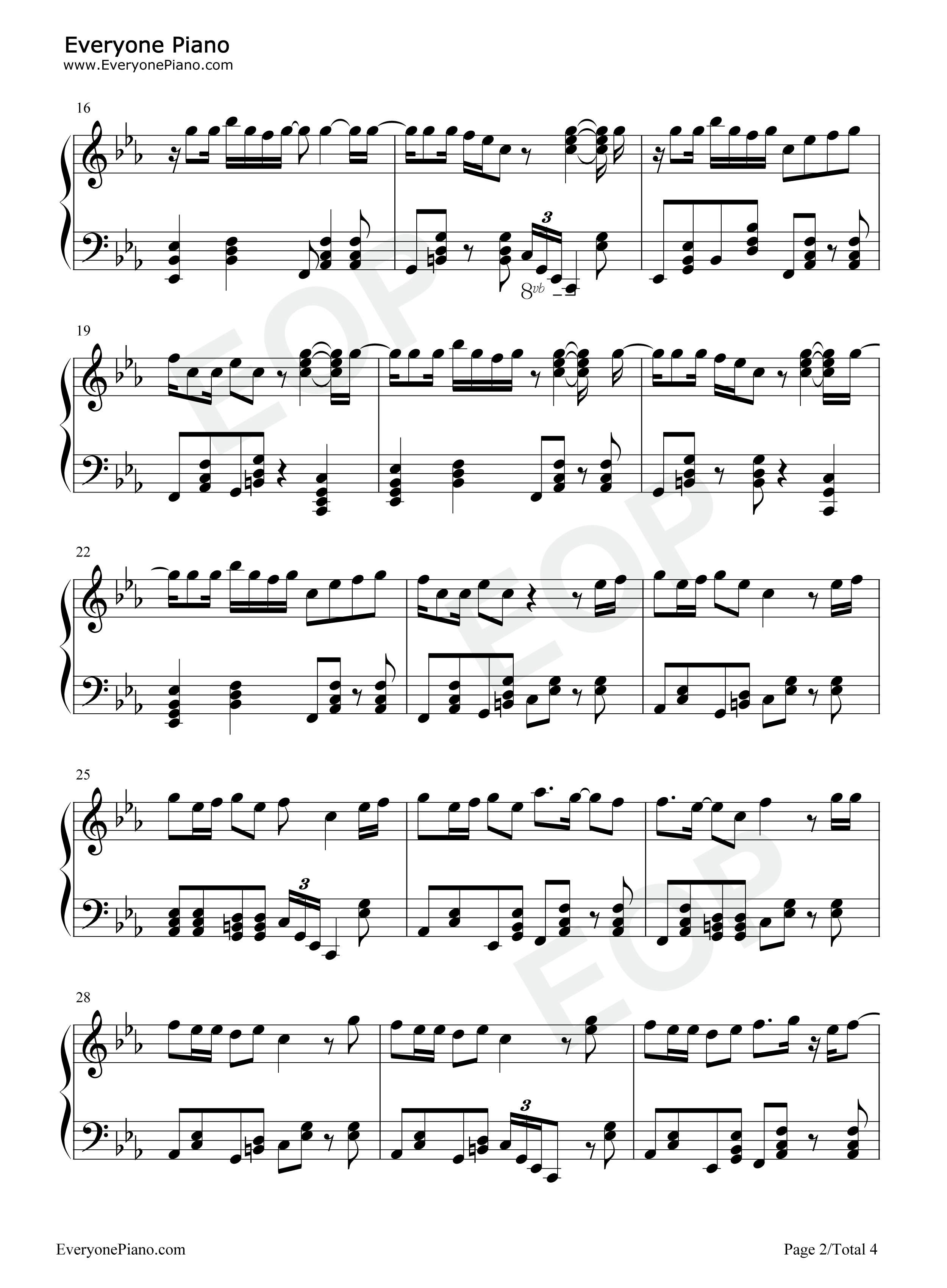 Love_Shot钢琴谱_EXO