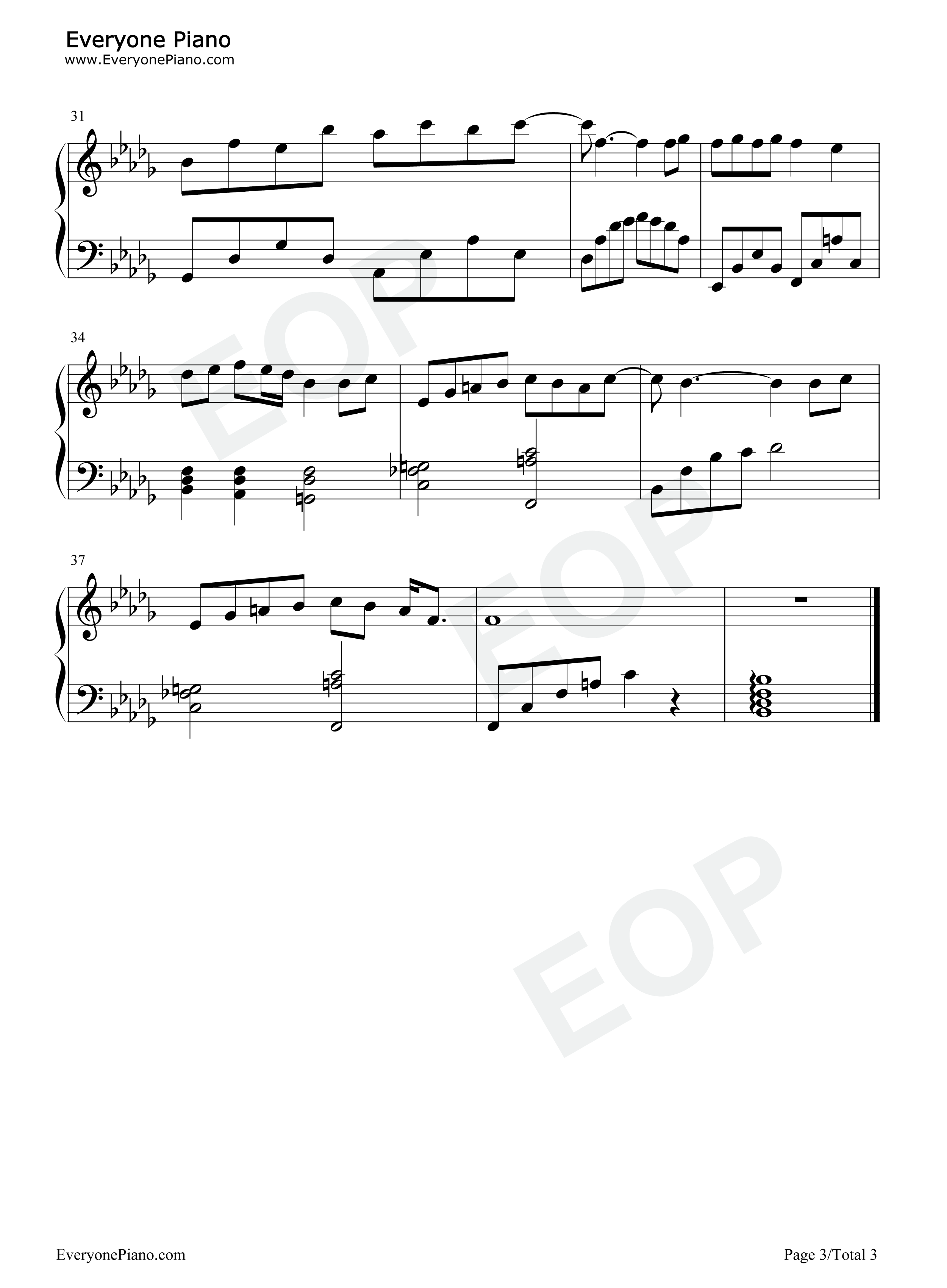 昨夜书钢琴谱_许嵩