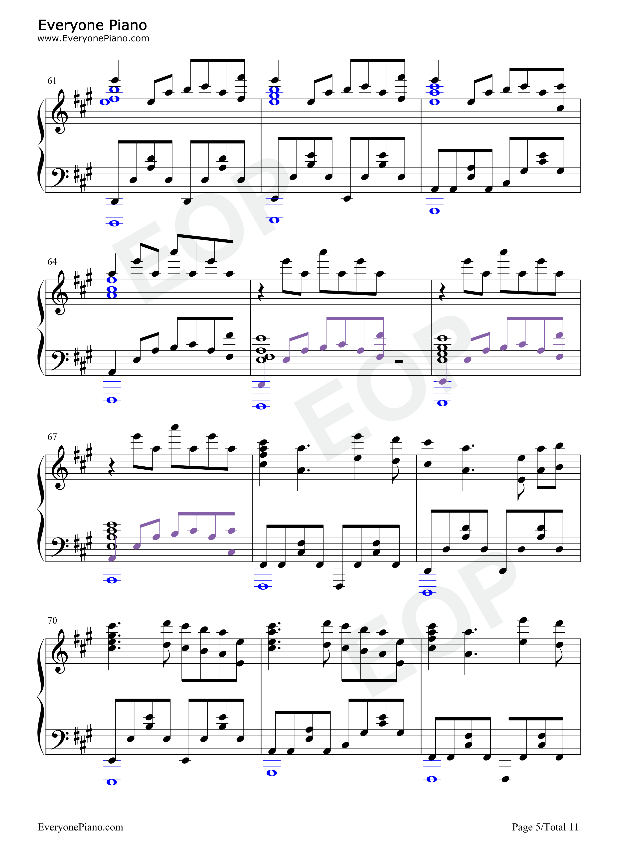 アスノヨゾラ哨戒班钢琴谱_Orangestar_IA