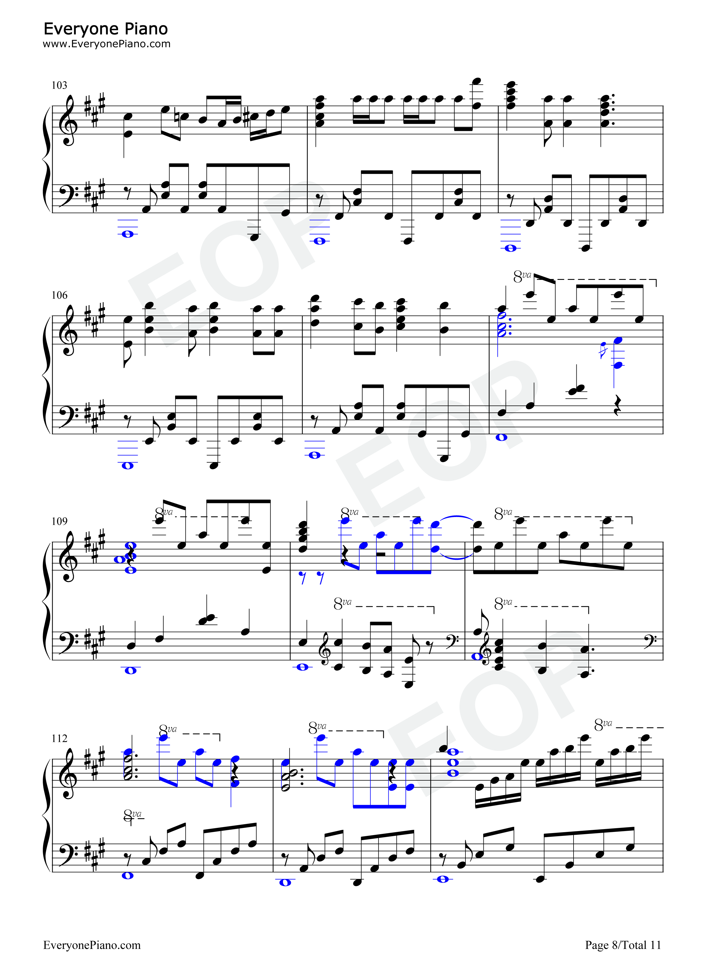 アスノヨゾラ哨戒班钢琴谱_Orangestar_IA