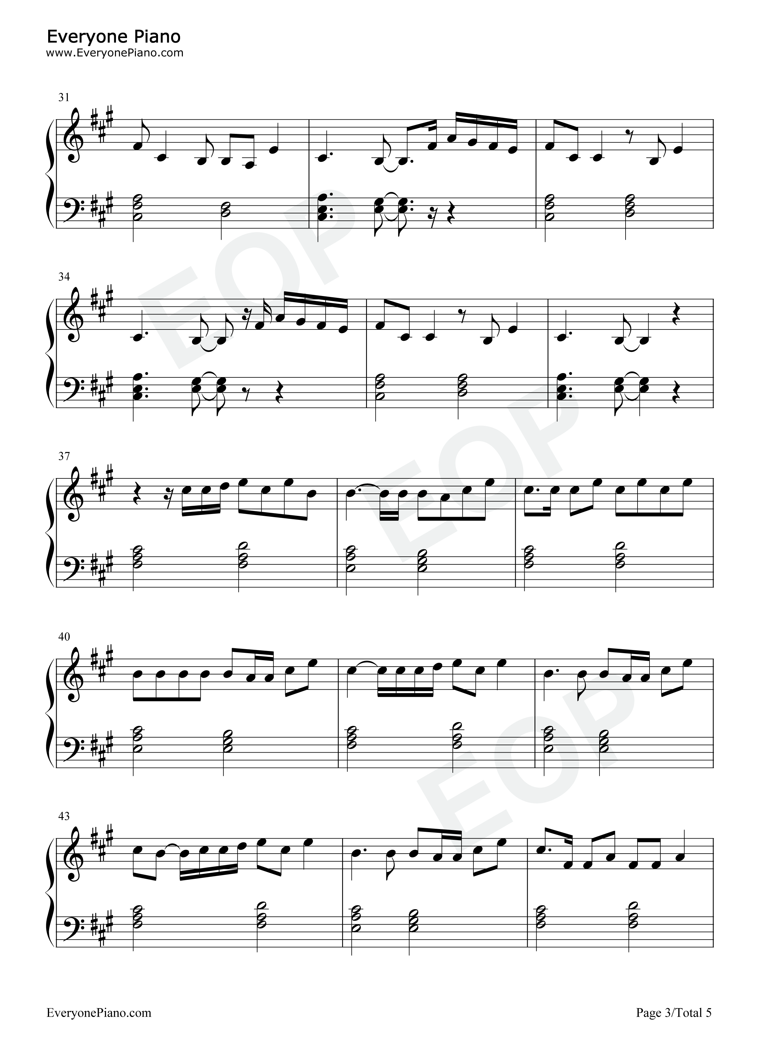 Anissa钢琴谱_Wejdene