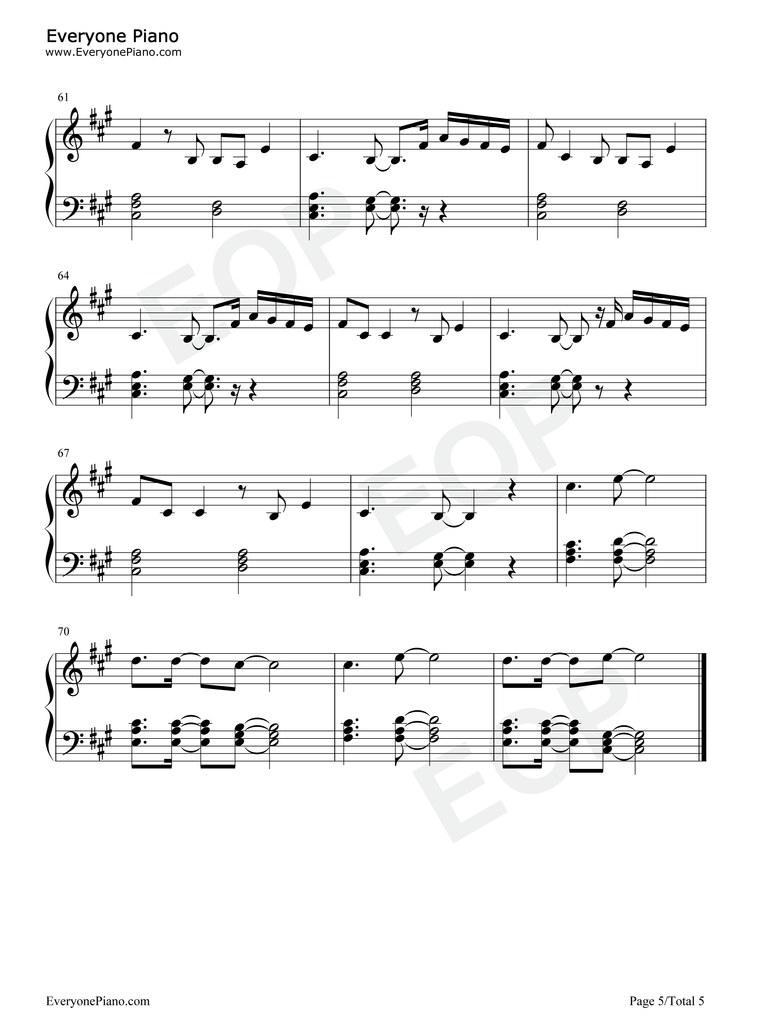 Anissa钢琴谱_Wejdene