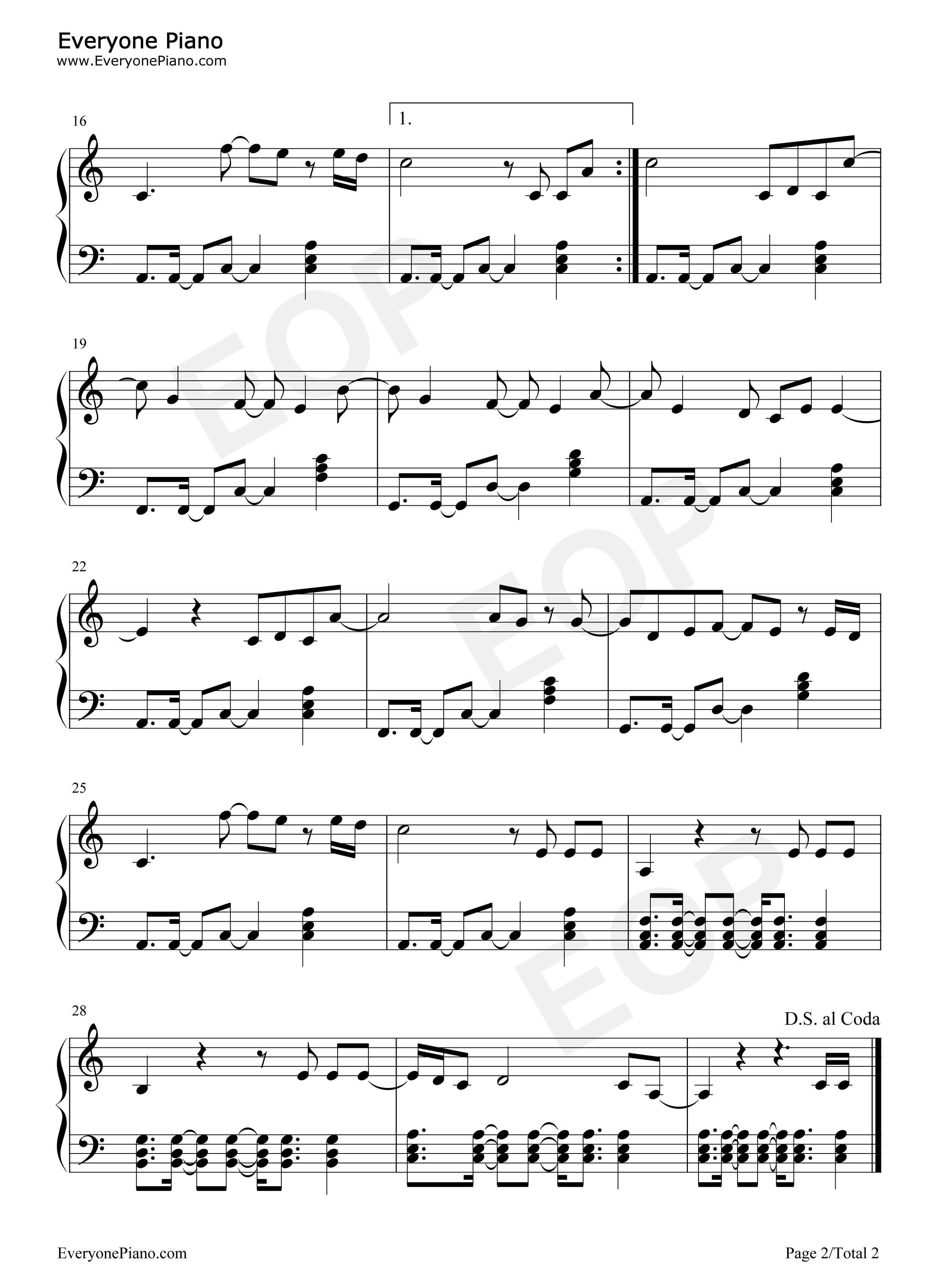 No_Goodbyes钢琴谱_Dua_Lipa