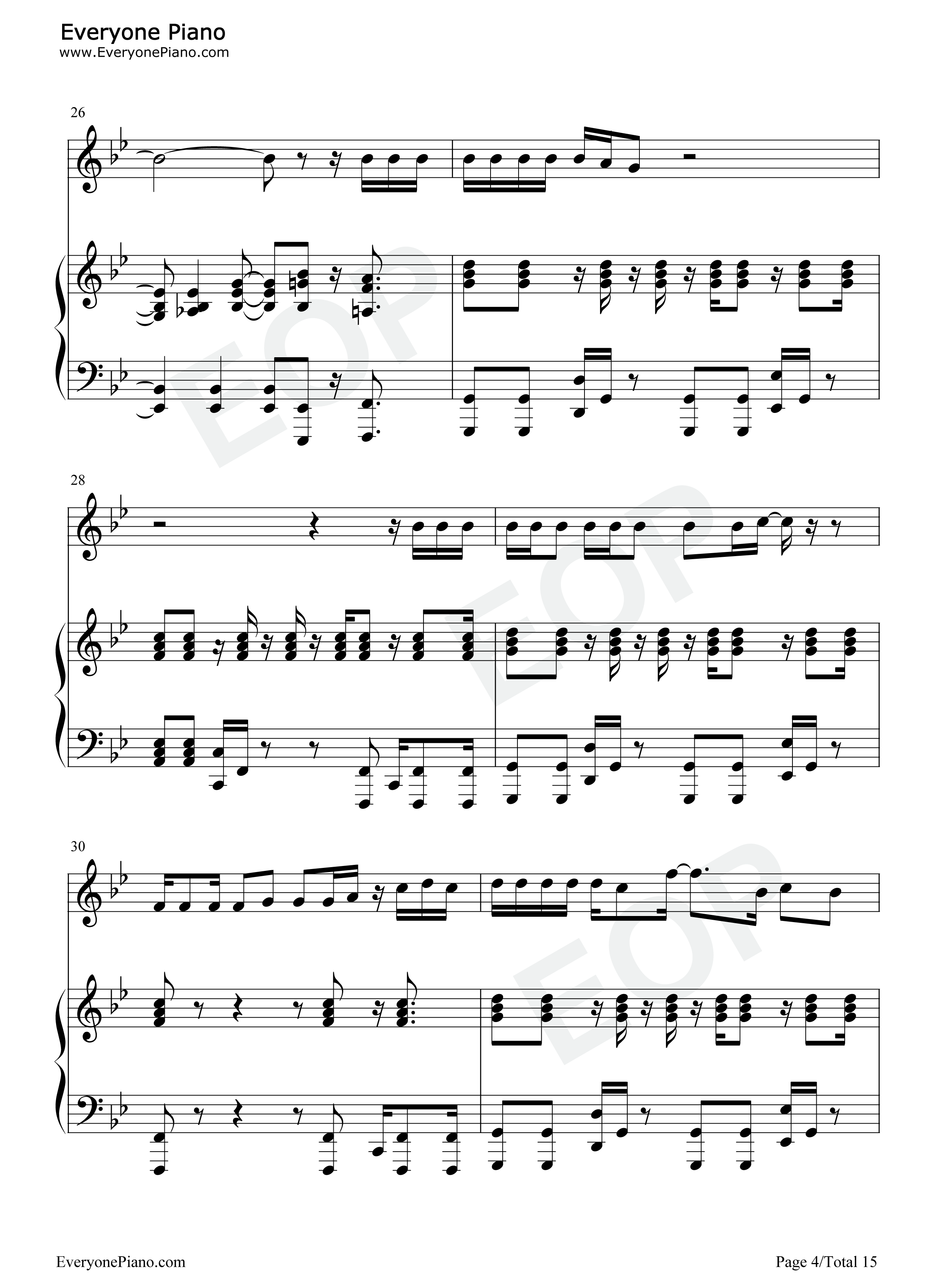 One_Last_Time钢琴谱_Christopher_Jackson