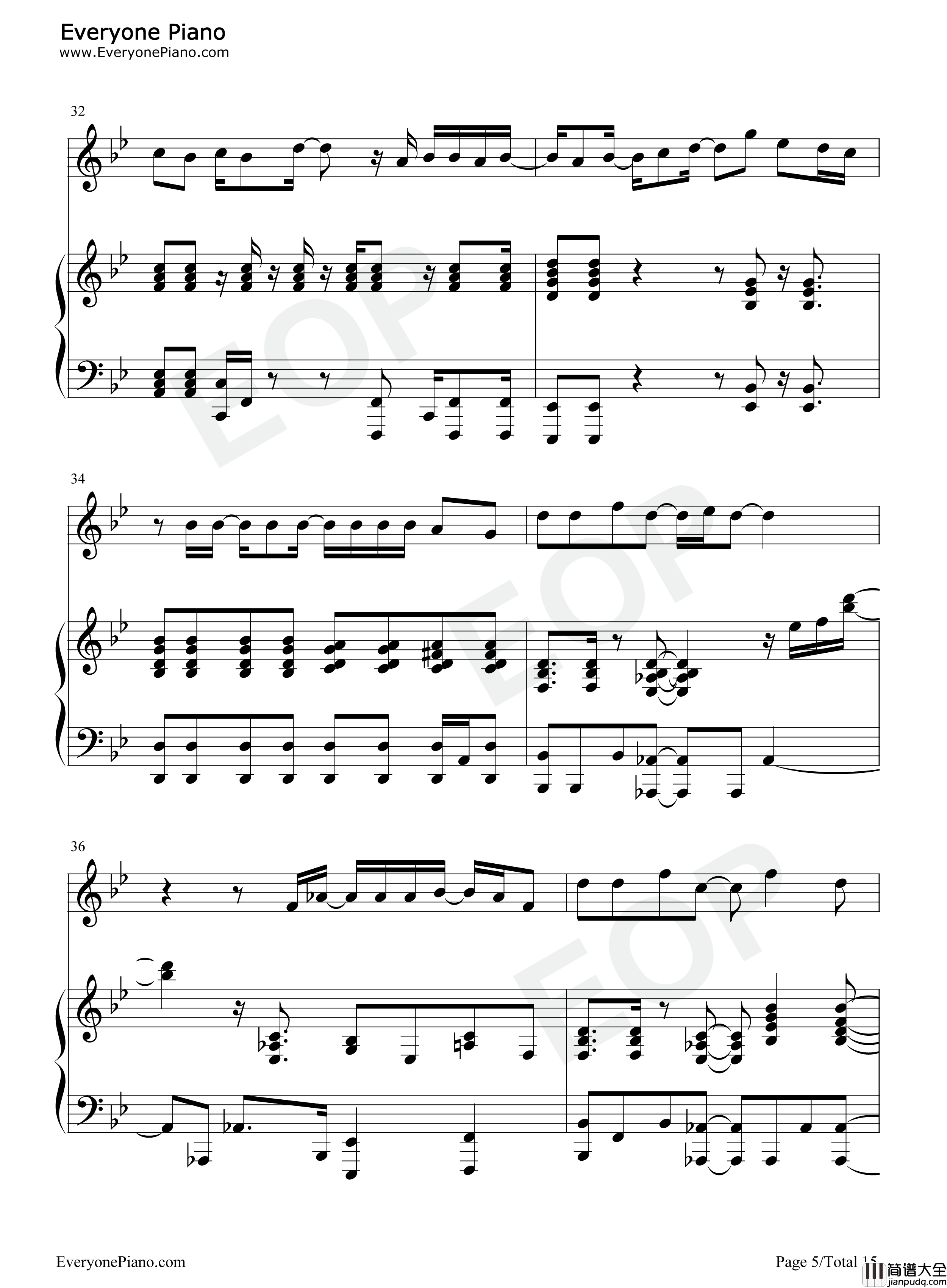 One_Last_Time钢琴谱_Christopher_Jackson