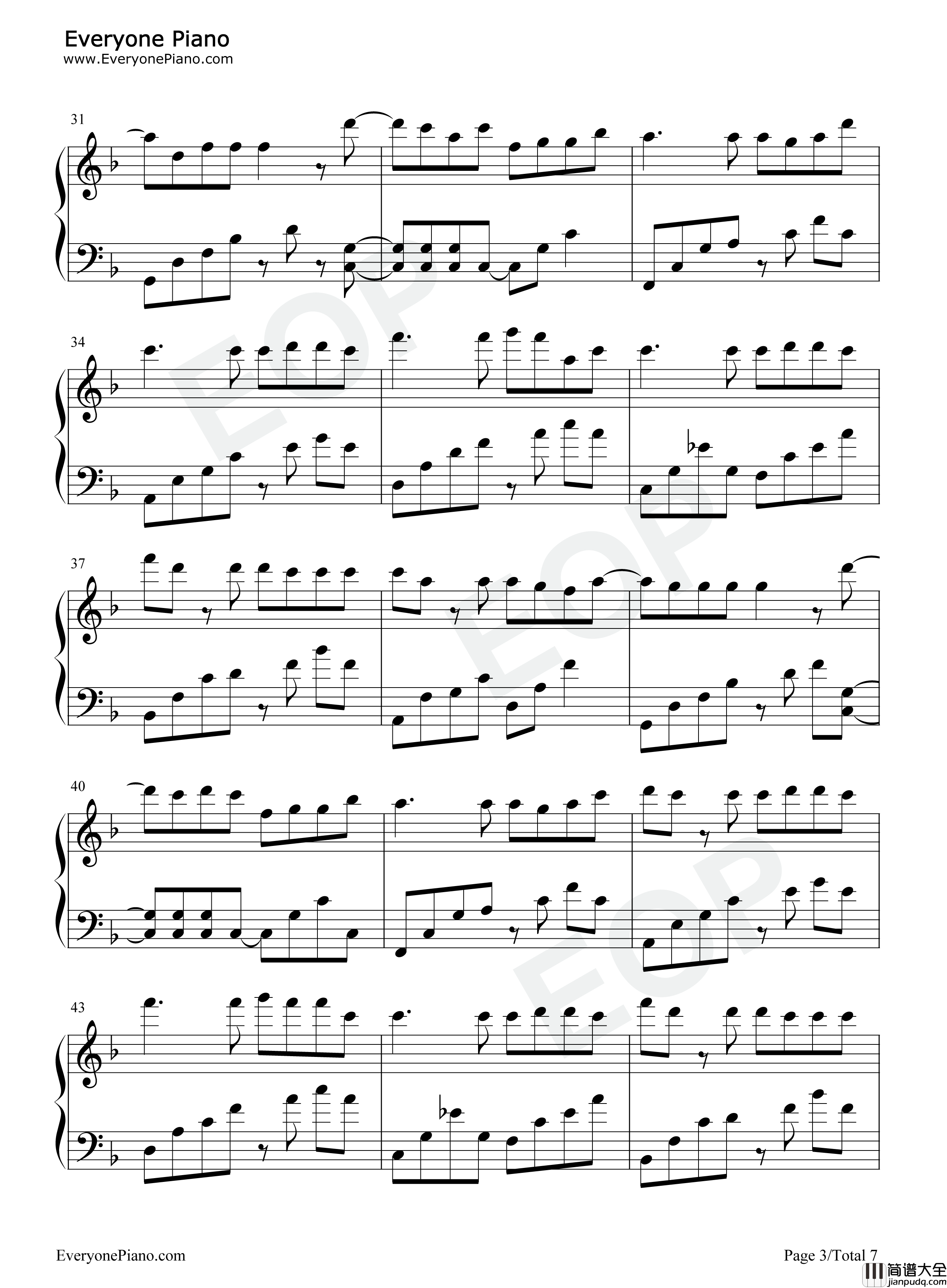 简单的幸福钢琴谱_罗聪