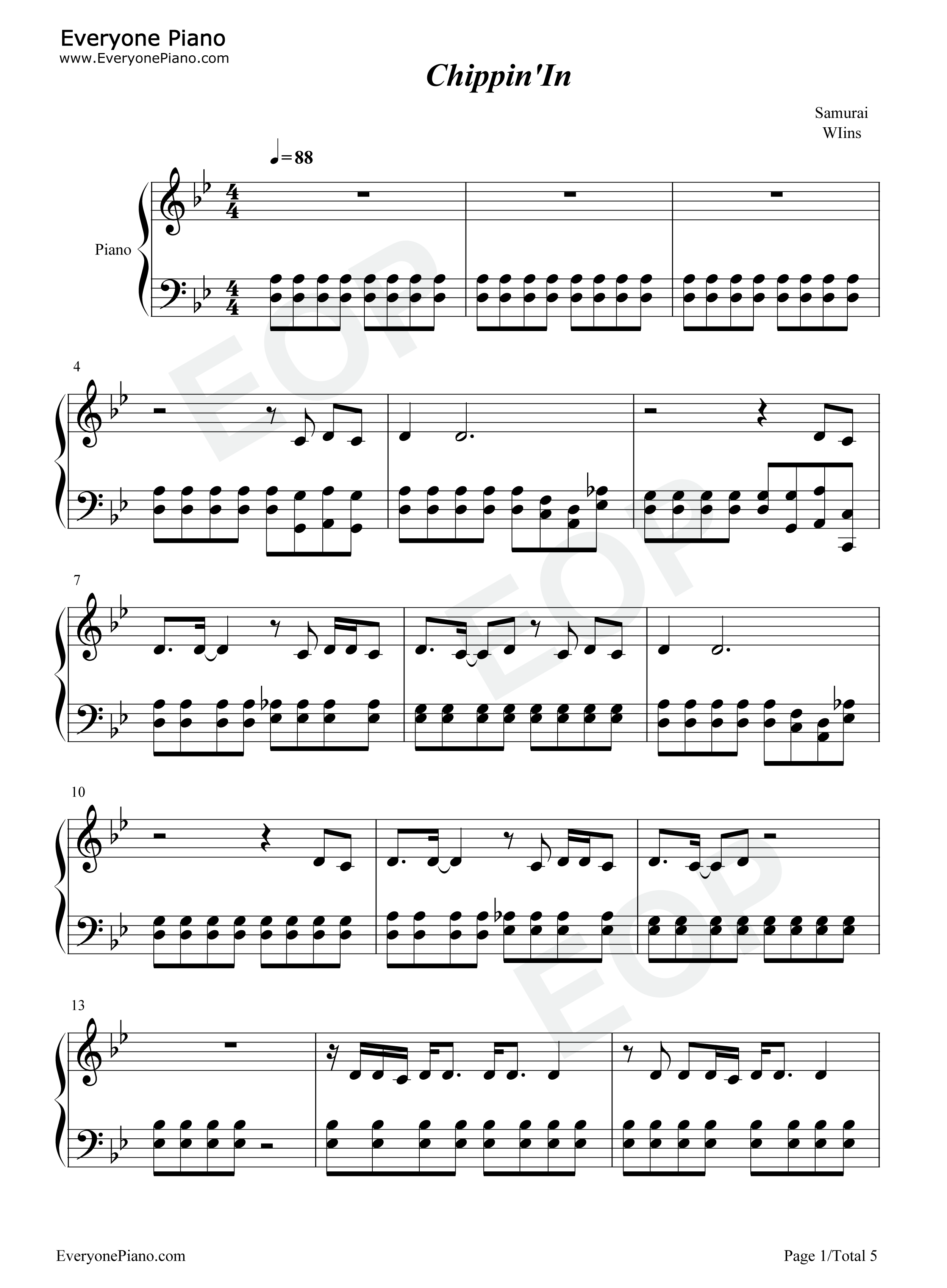 Chippin_In钢琴谱_Refused