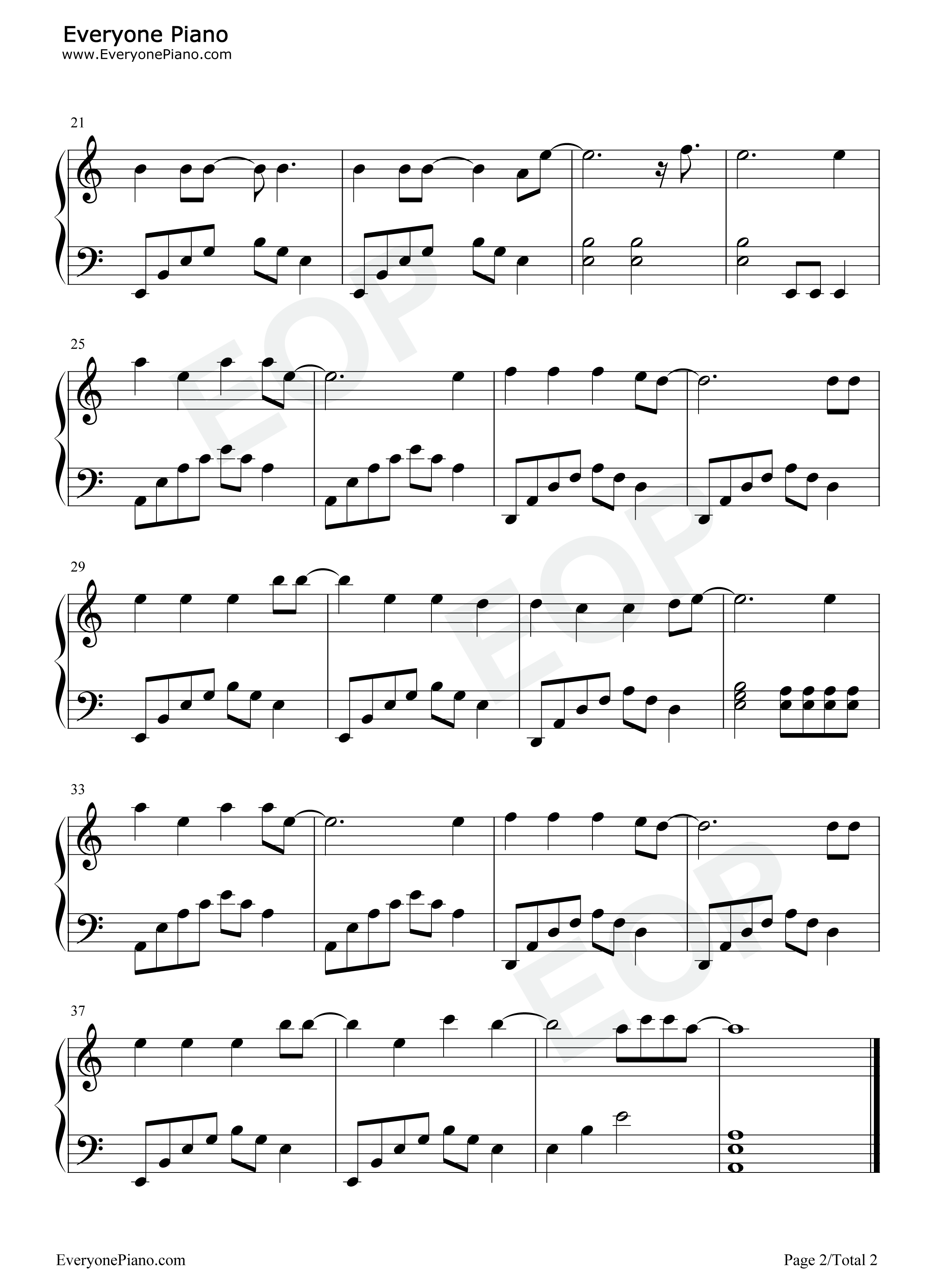 看不见的风景钢琴谱_许嵩