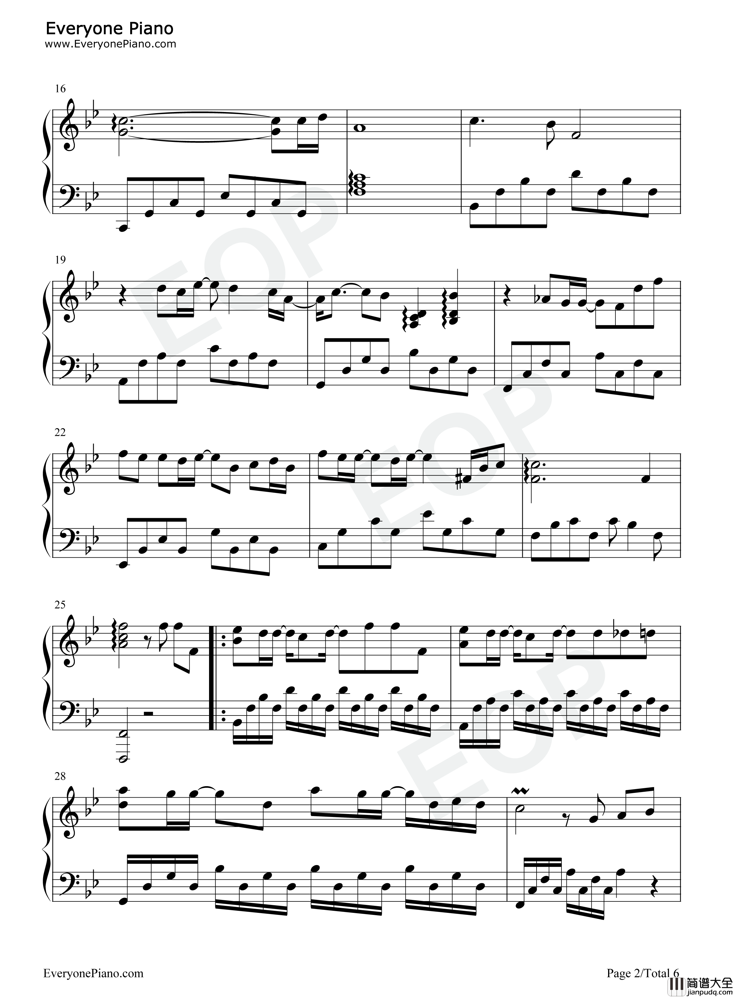 刻在我心底的名字钢琴谱_陈昊森_卢广仲