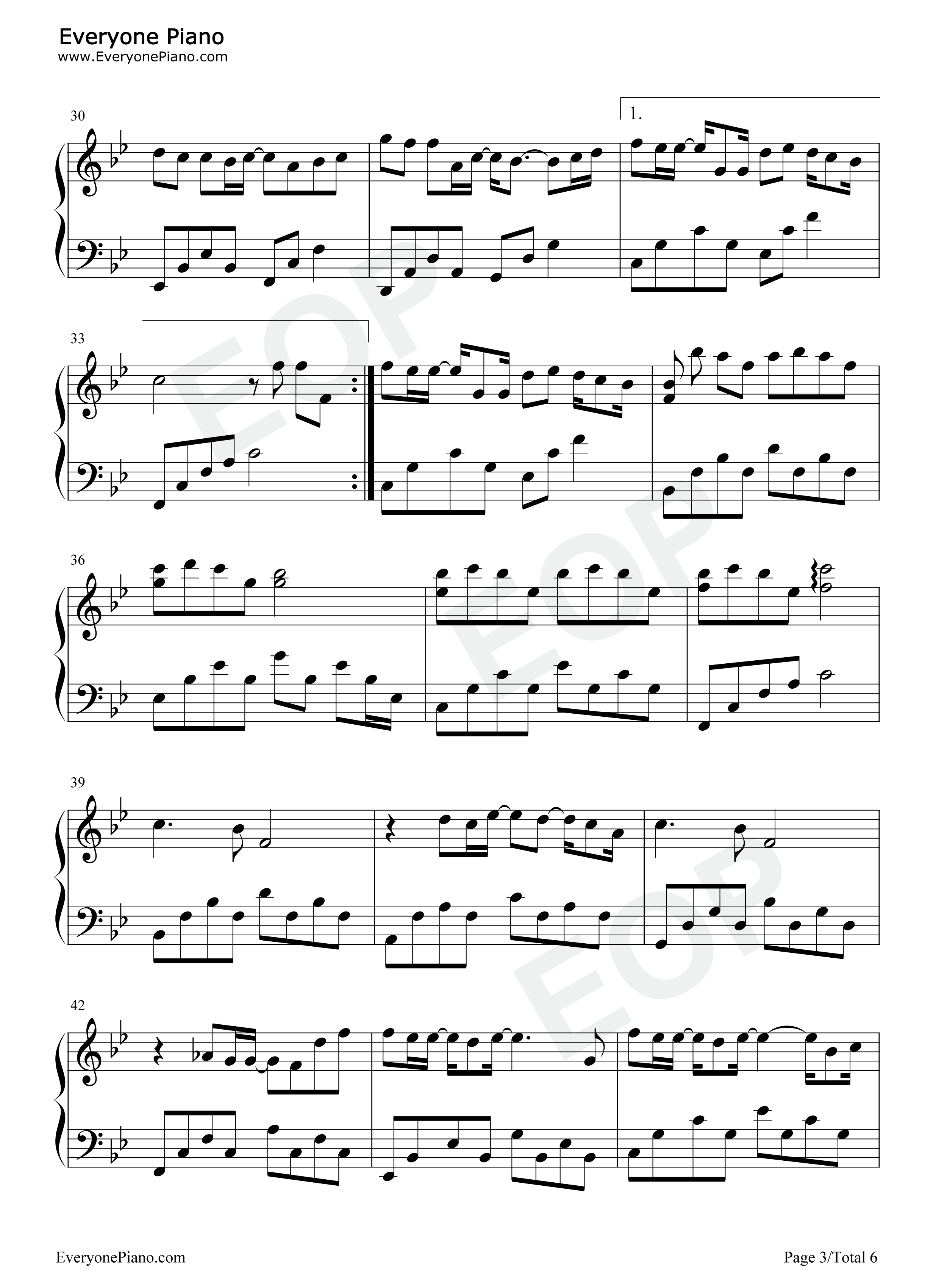 刻在我心底的名字钢琴谱_陈昊森_卢广仲