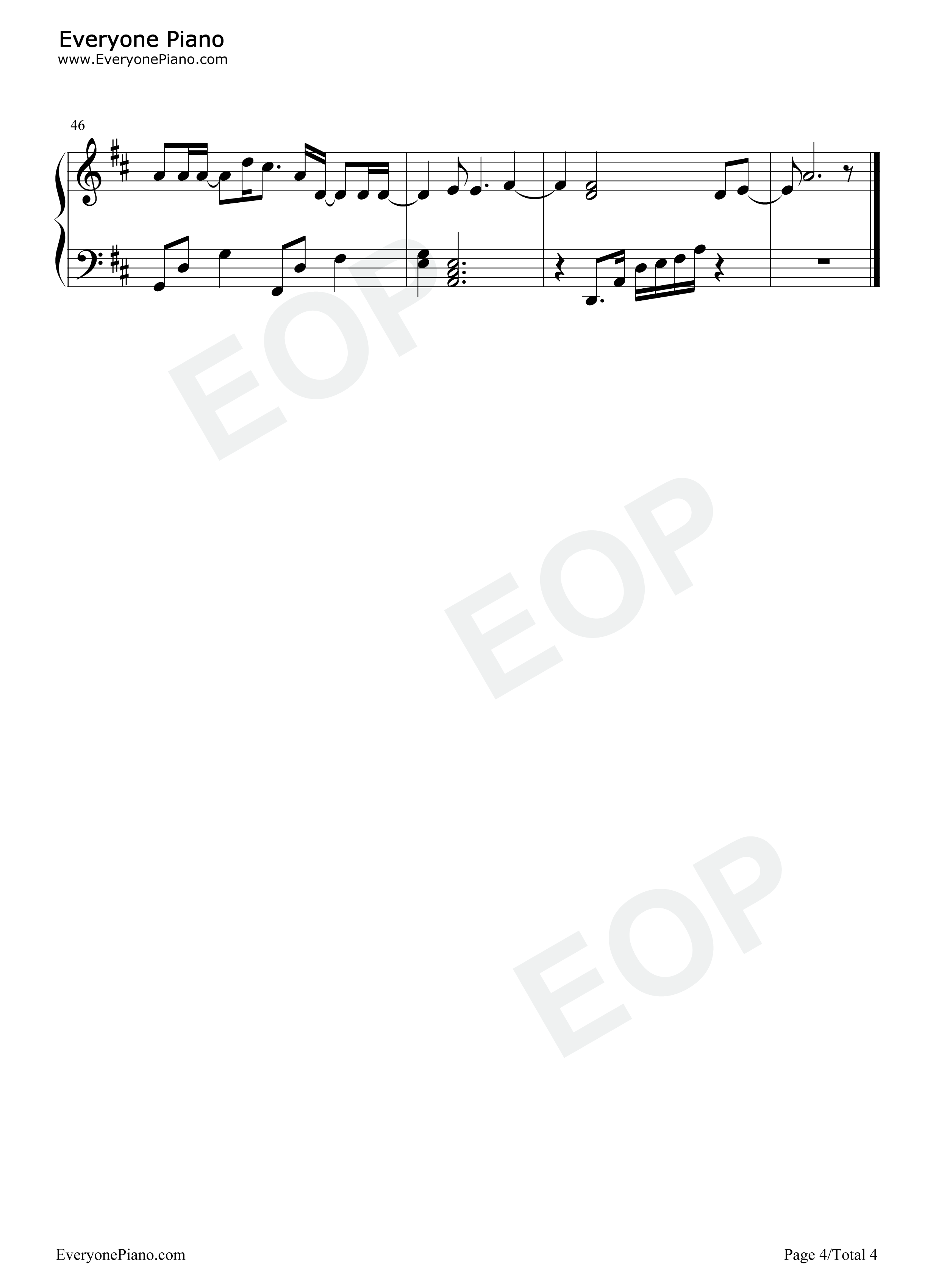 缘定一生钢琴谱_星川Haruto