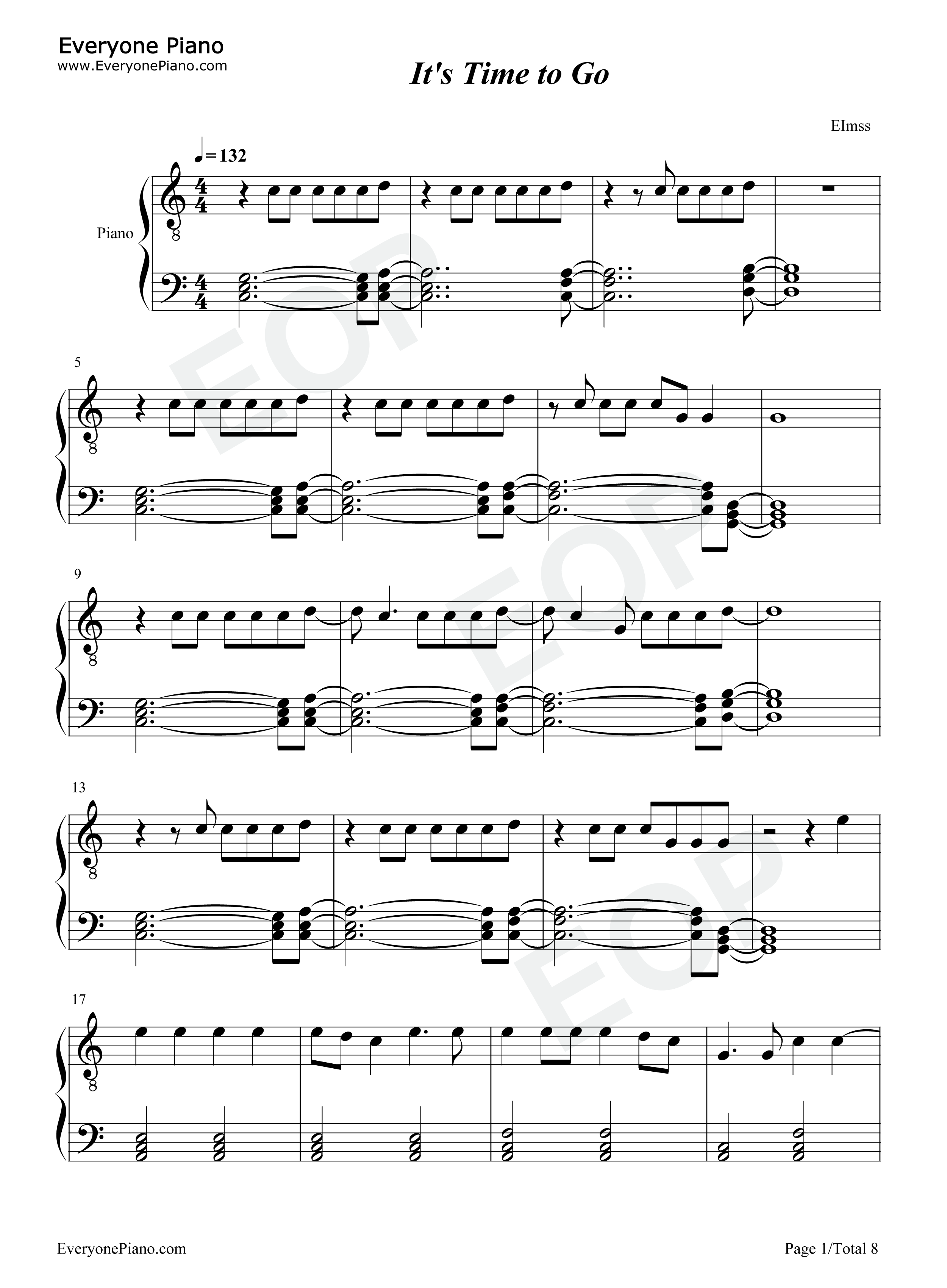 Its_Time_to_Go钢琴谱_Taylor_Swift