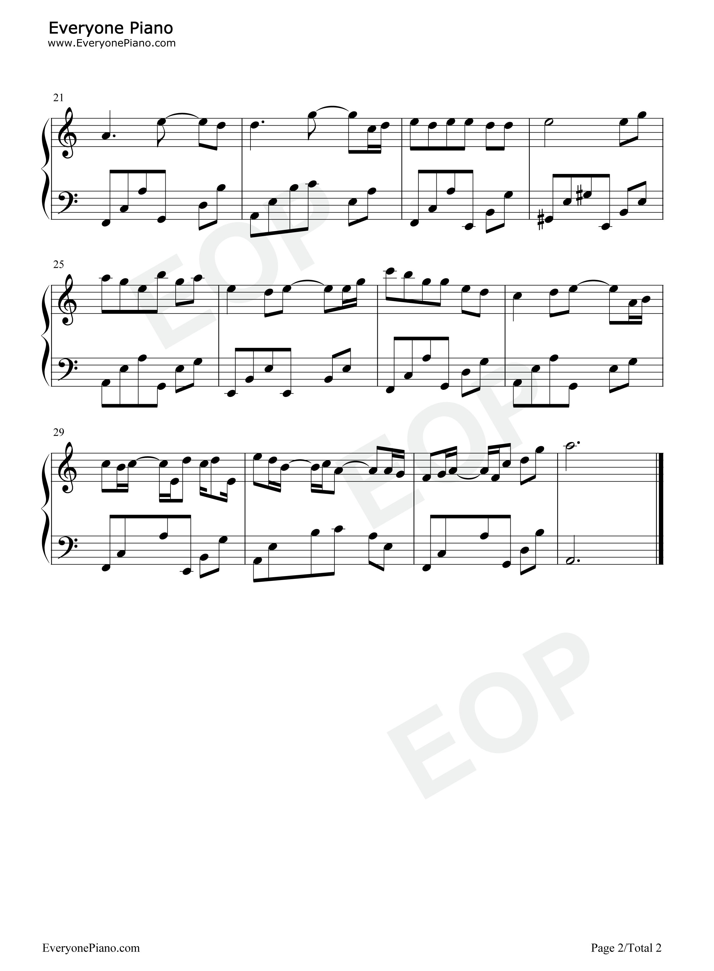 镜花水月钢琴谱_双笙