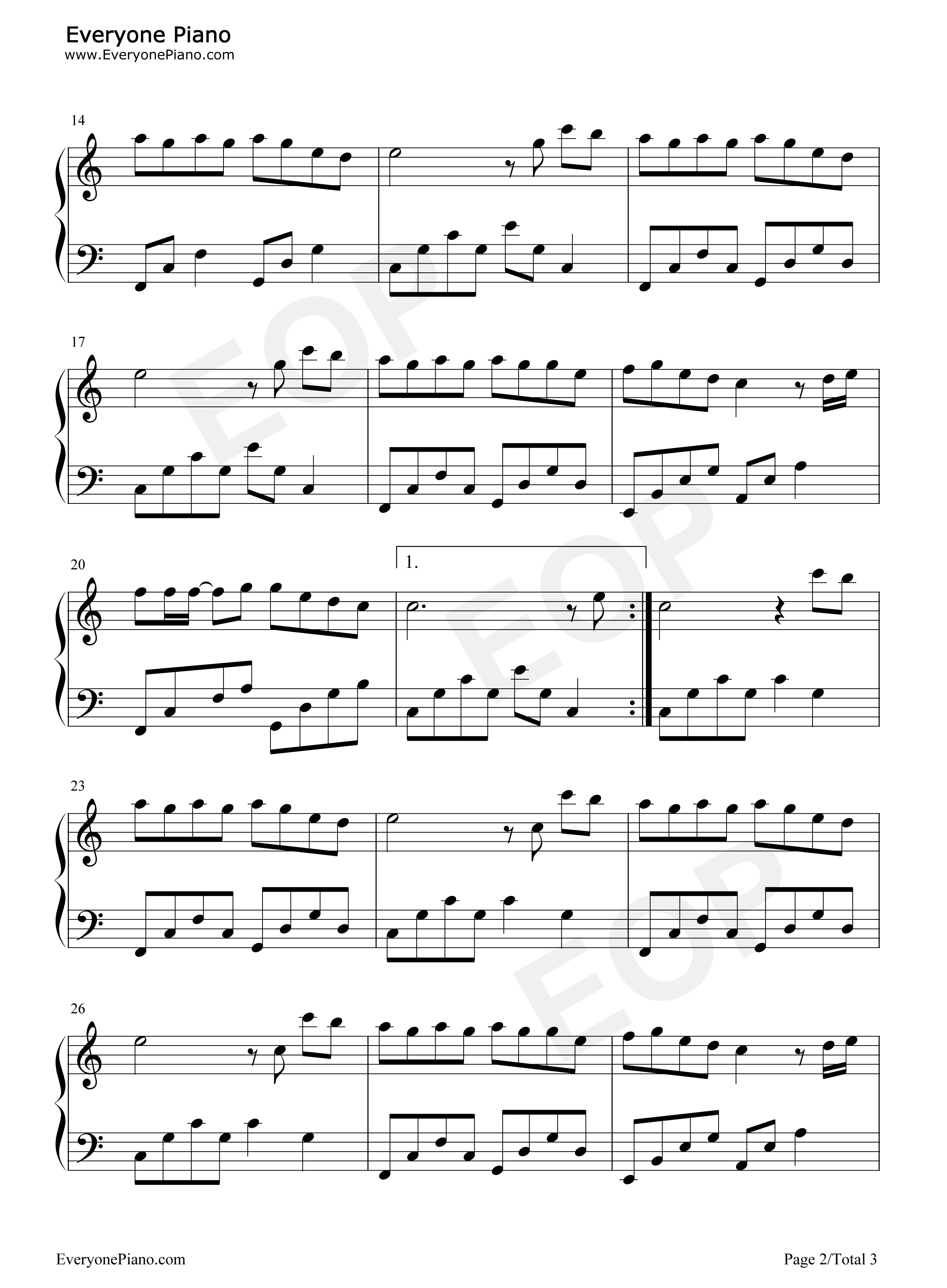 阿拉斯加海湾钢琴谱_蓝心羽_菲道尔