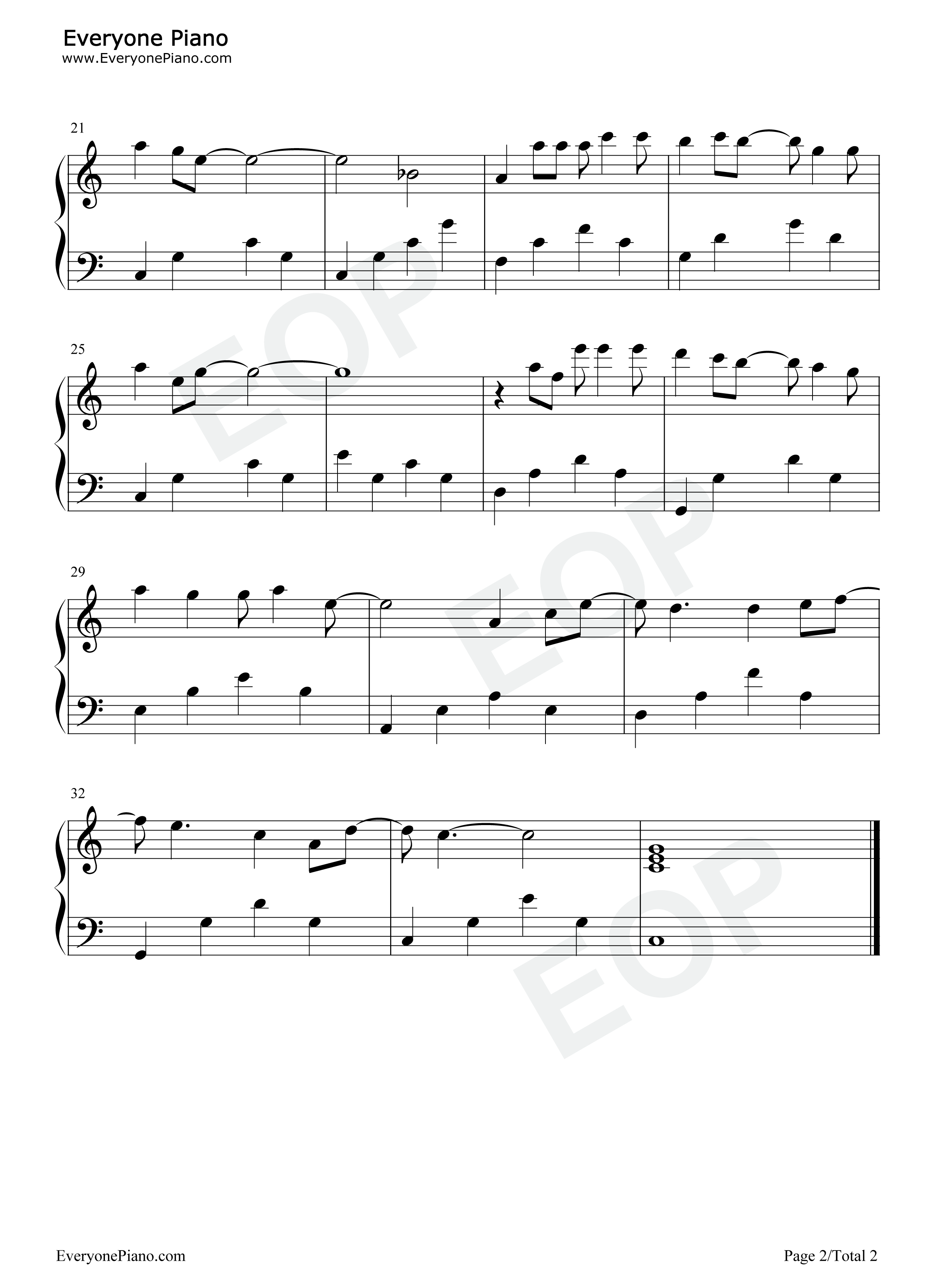 宇宙之大钢琴谱_许嵩