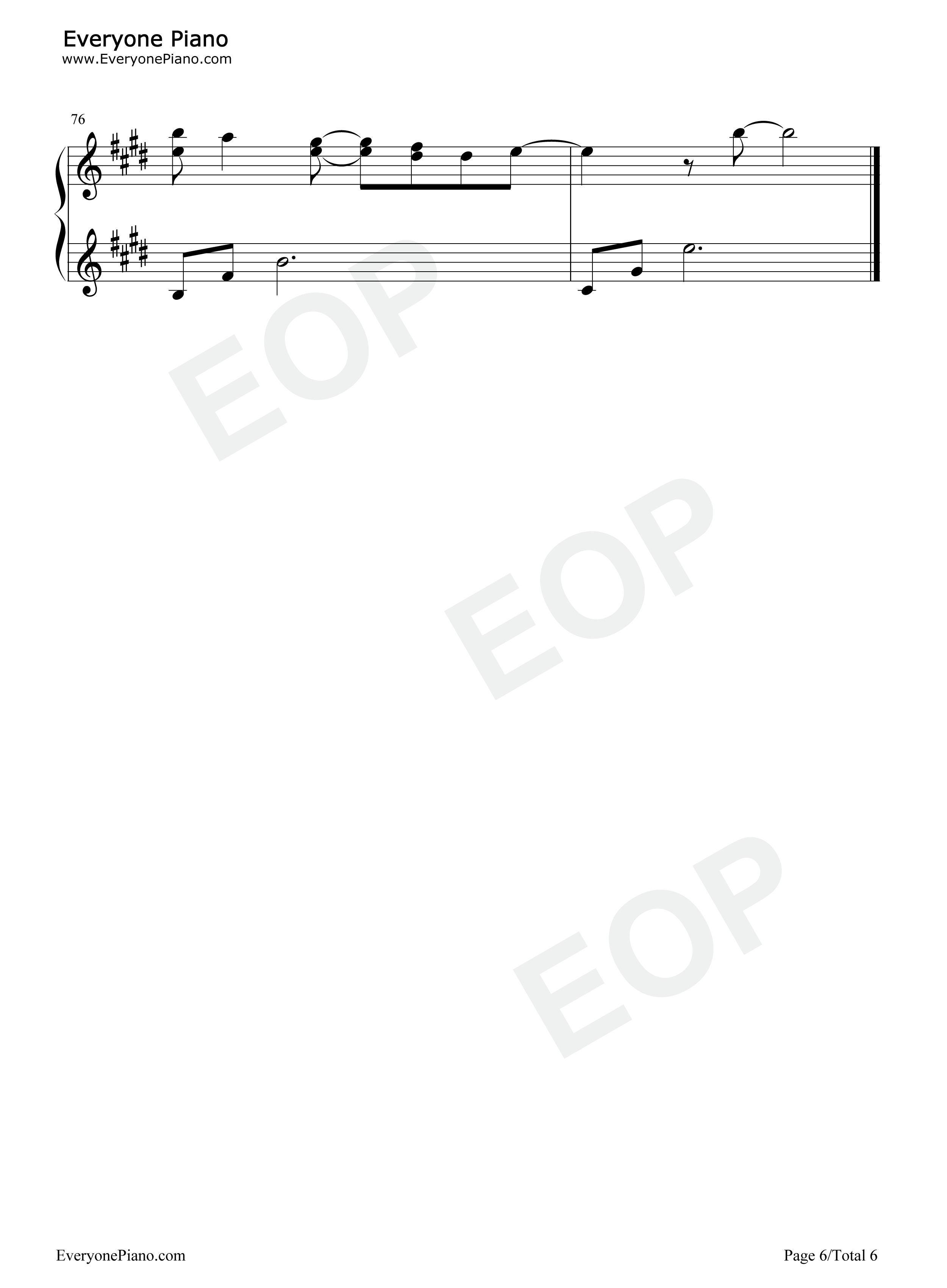 清空钢琴谱_王忻辰_苏星婕