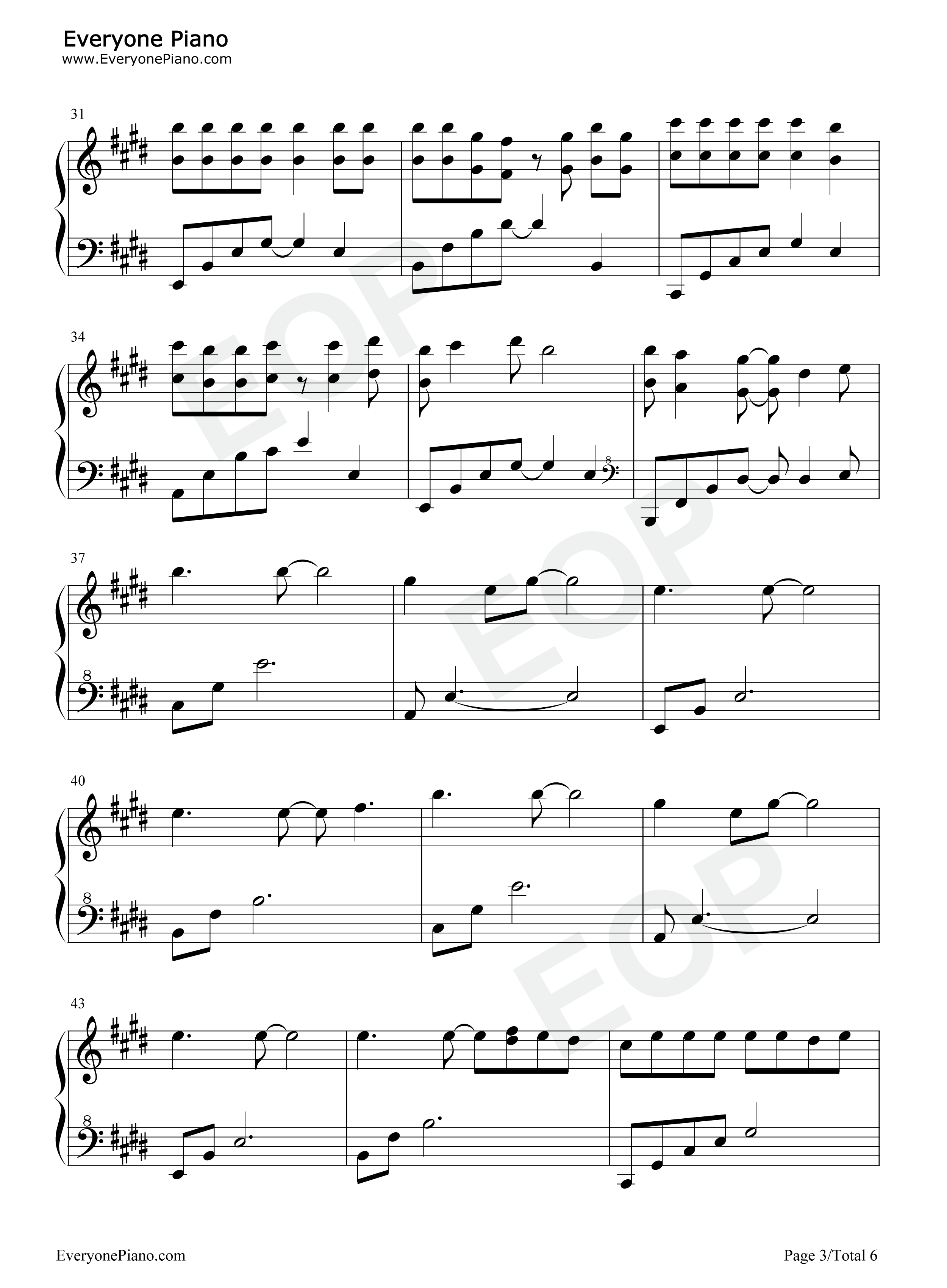 清空钢琴谱_王忻辰_苏星婕