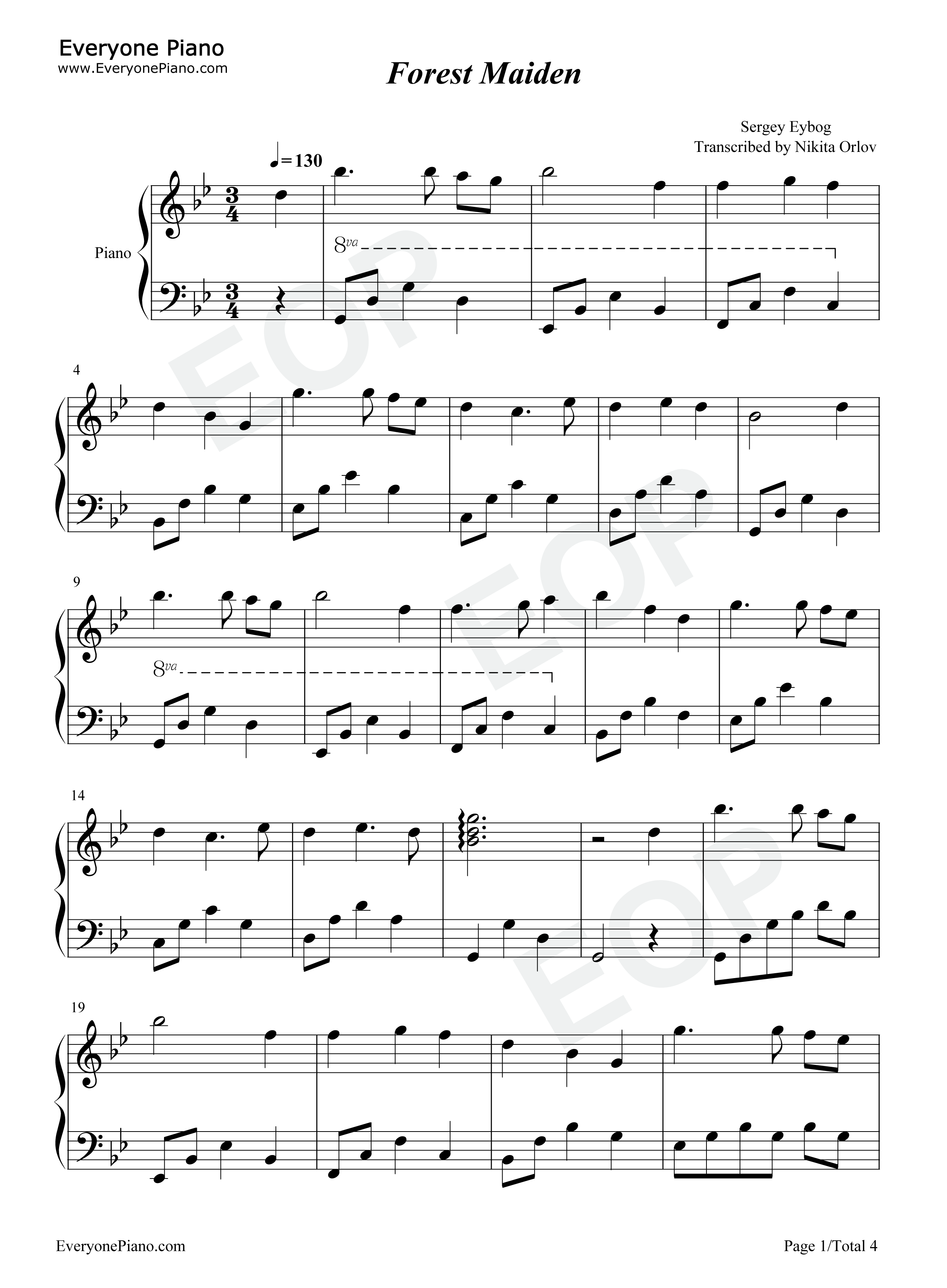 Forest_Maiden钢琴谱_Sergey_Eybog