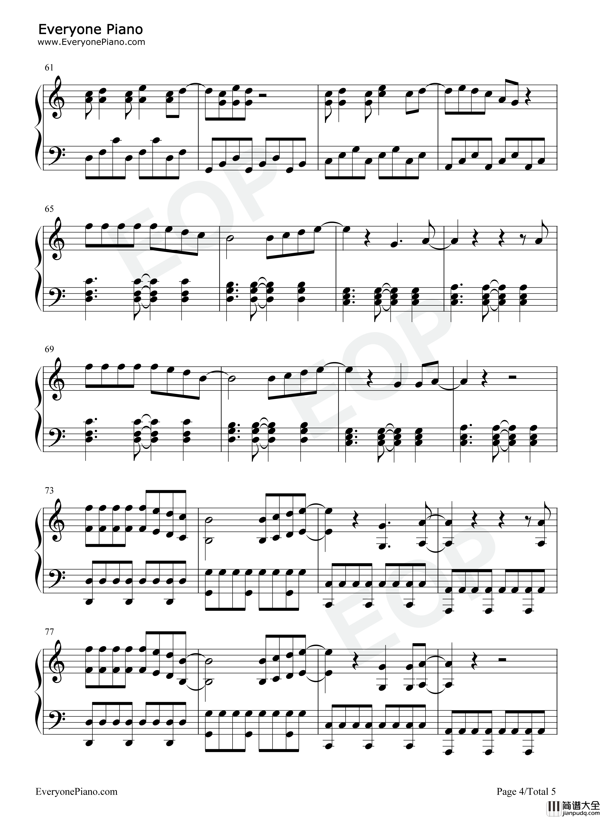 Sofia钢琴谱_Clairo