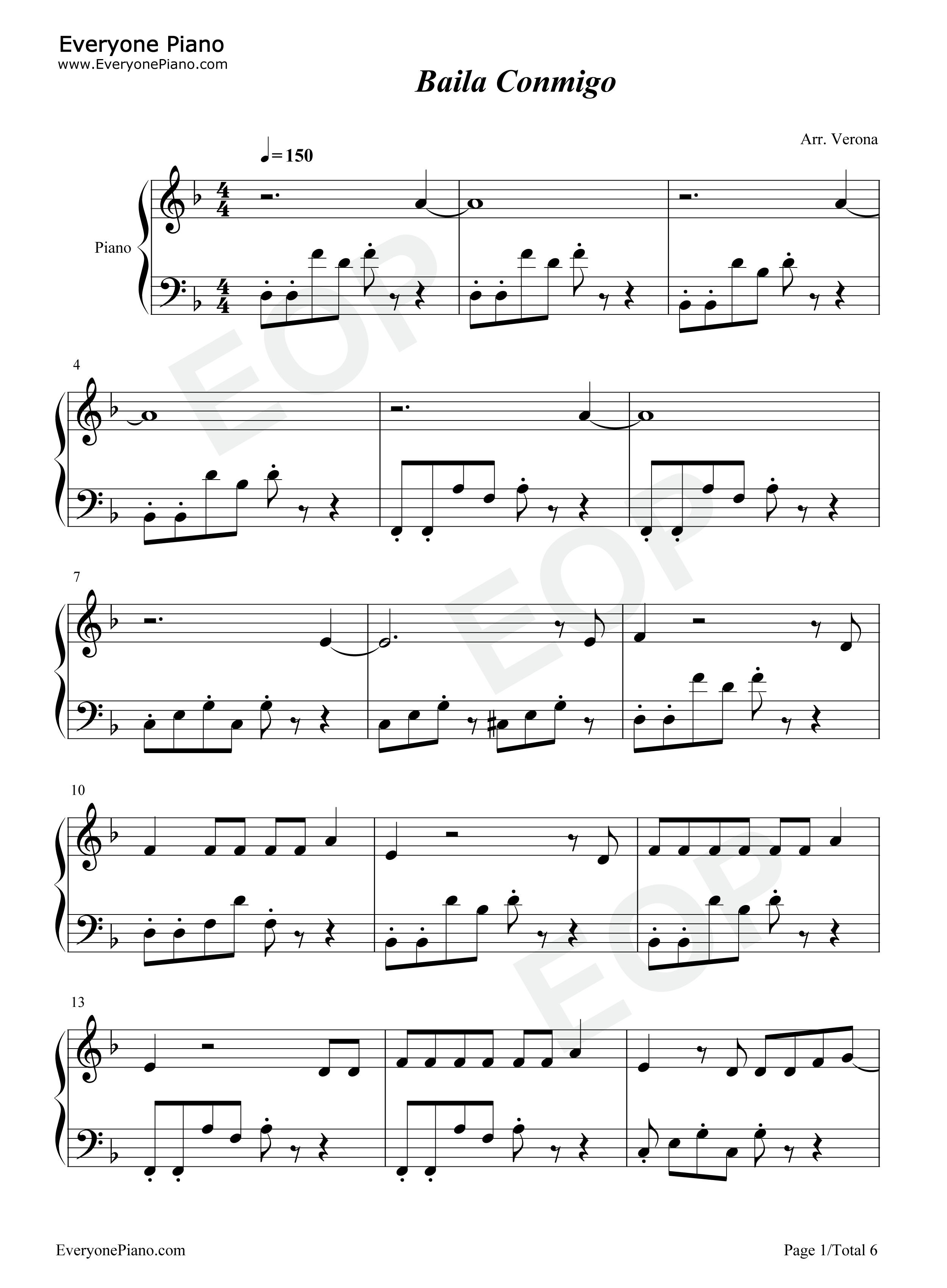 Baila_Conmigo钢琴谱_Selena_Gomez_Rauw_Alejandro