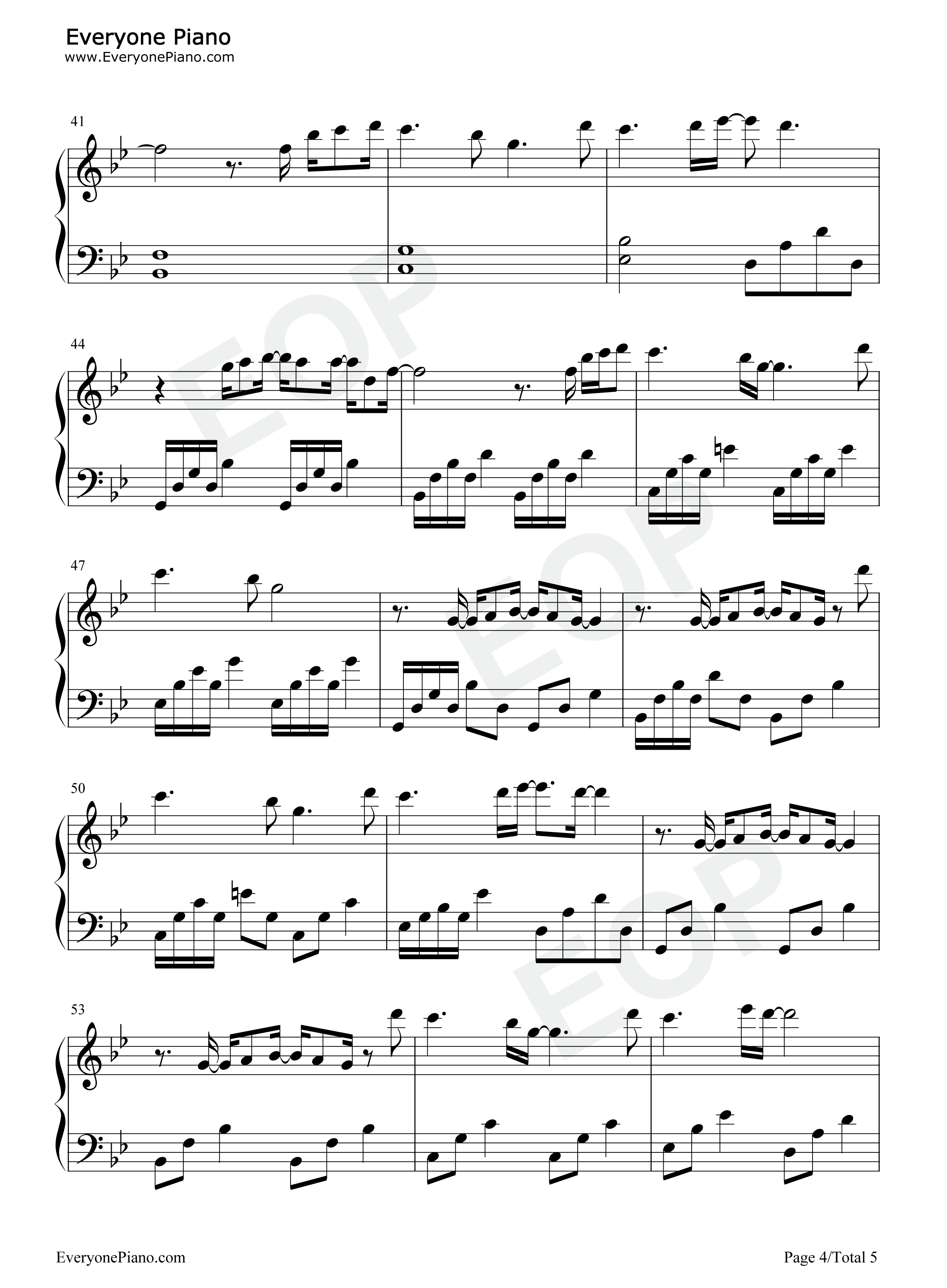 万国觉醒钢琴谱_邓紫棋