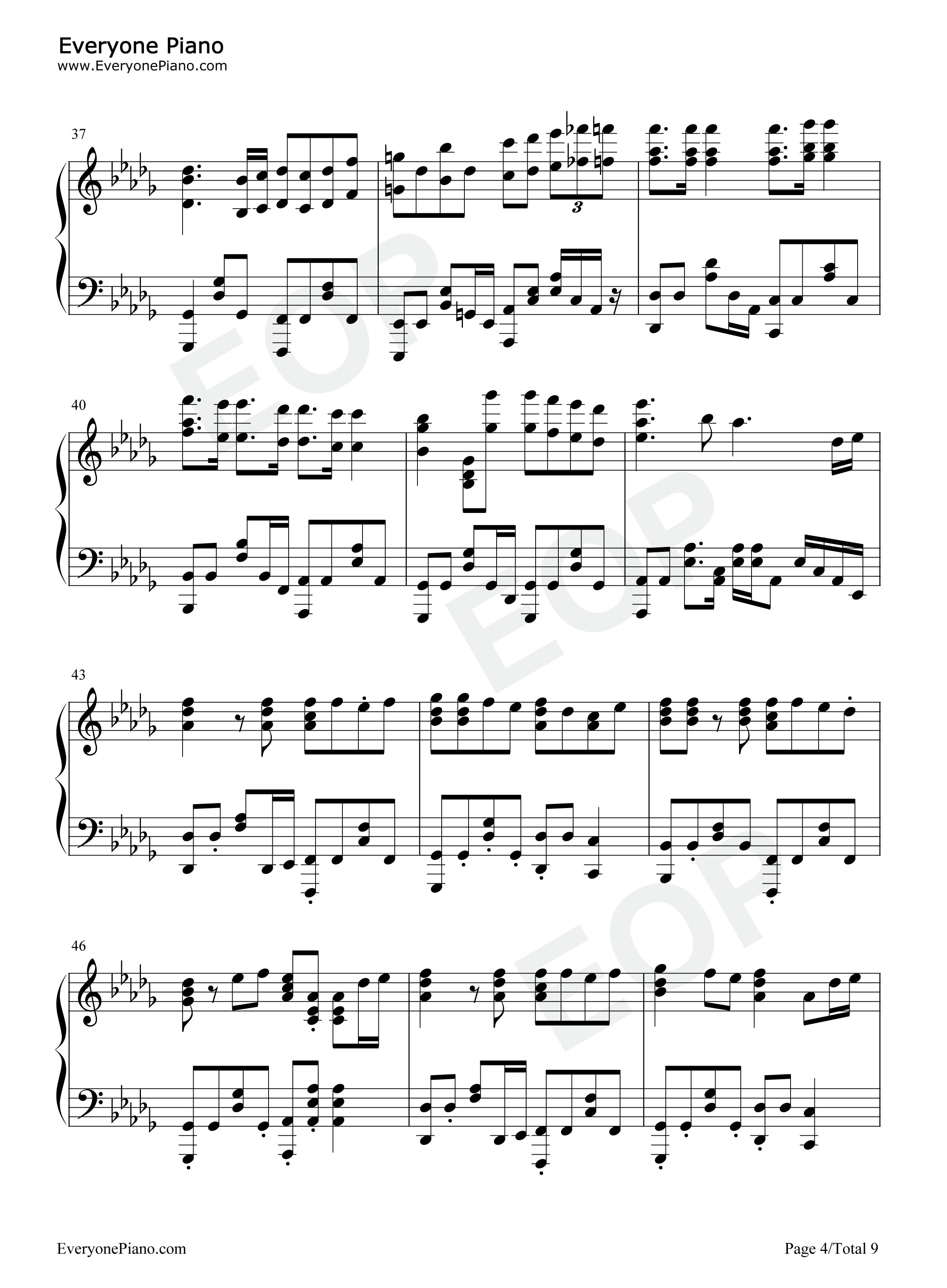 月と星空钢琴谱_KanoeRana