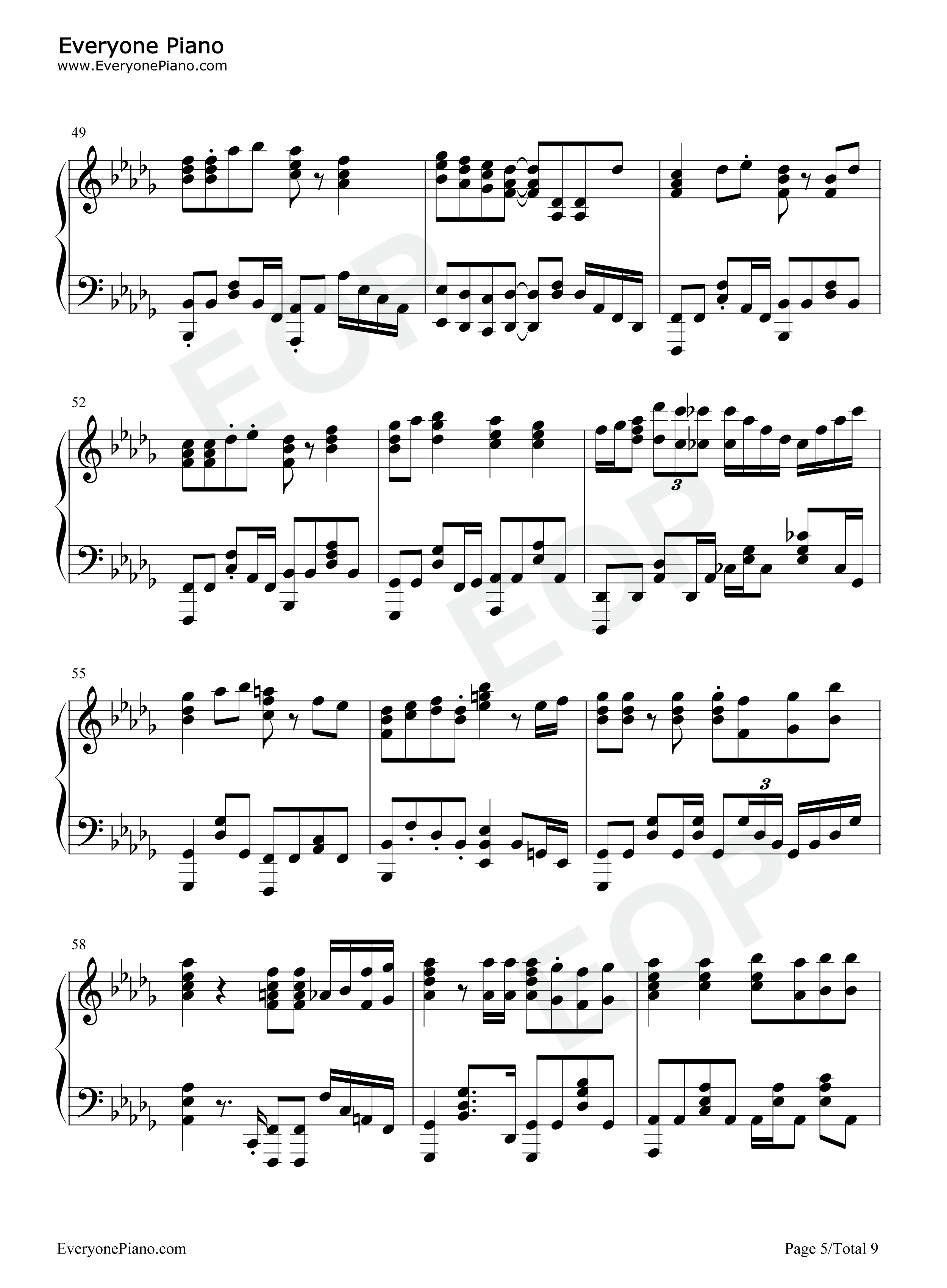 月と星空钢琴谱_KanoeRana