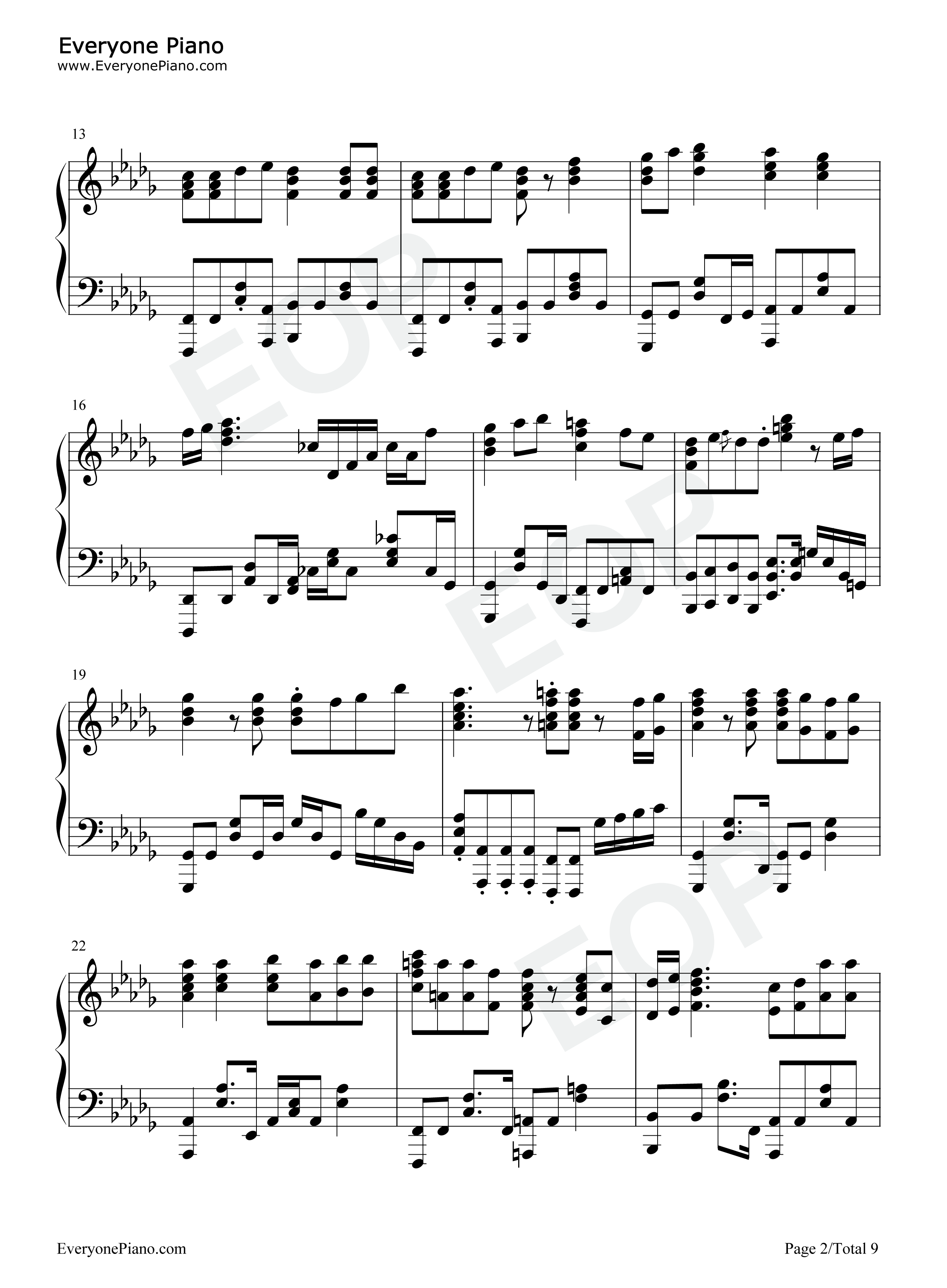 月と星空钢琴谱_KanoeRana