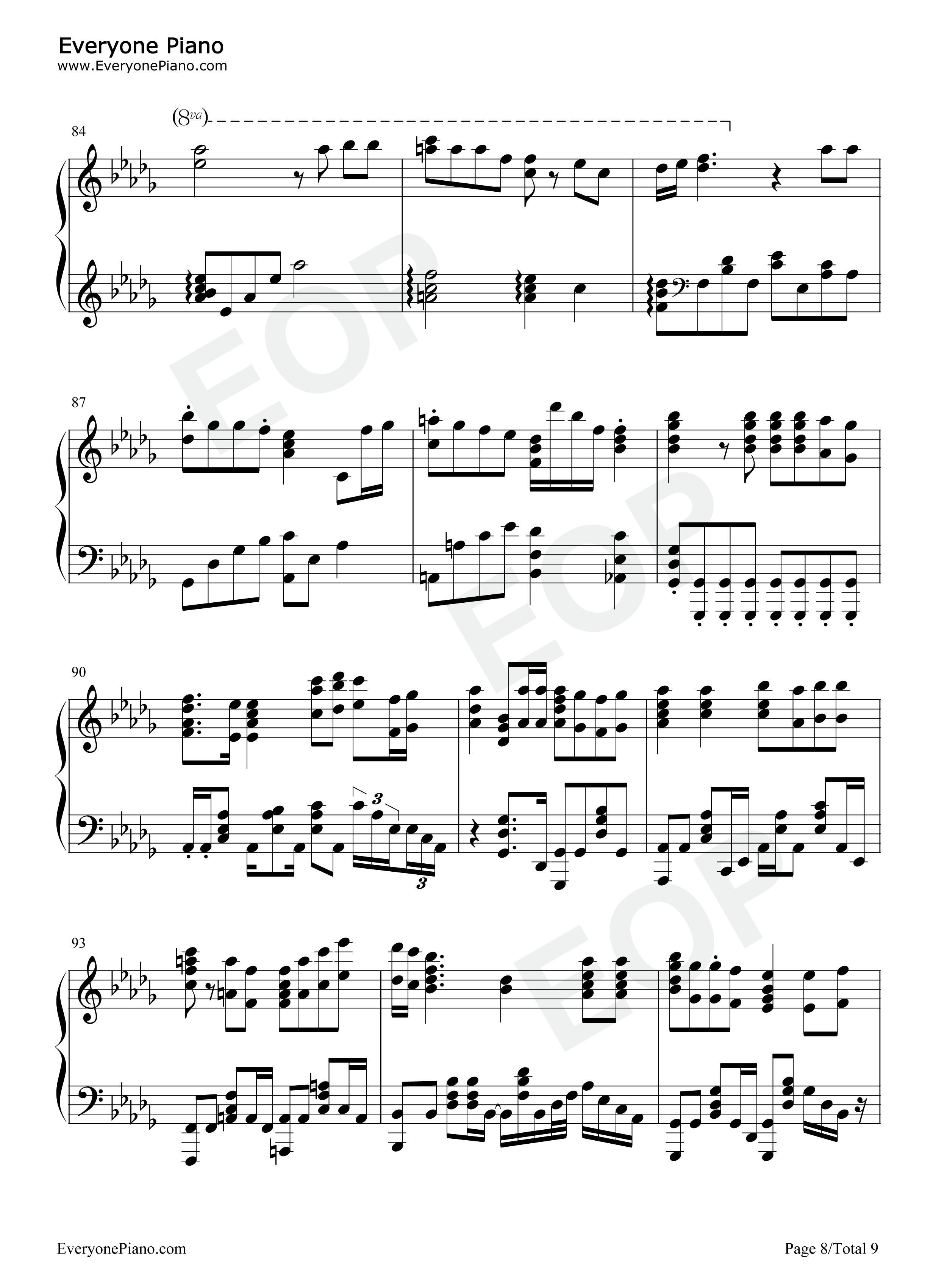 月と星空钢琴谱_KanoeRana