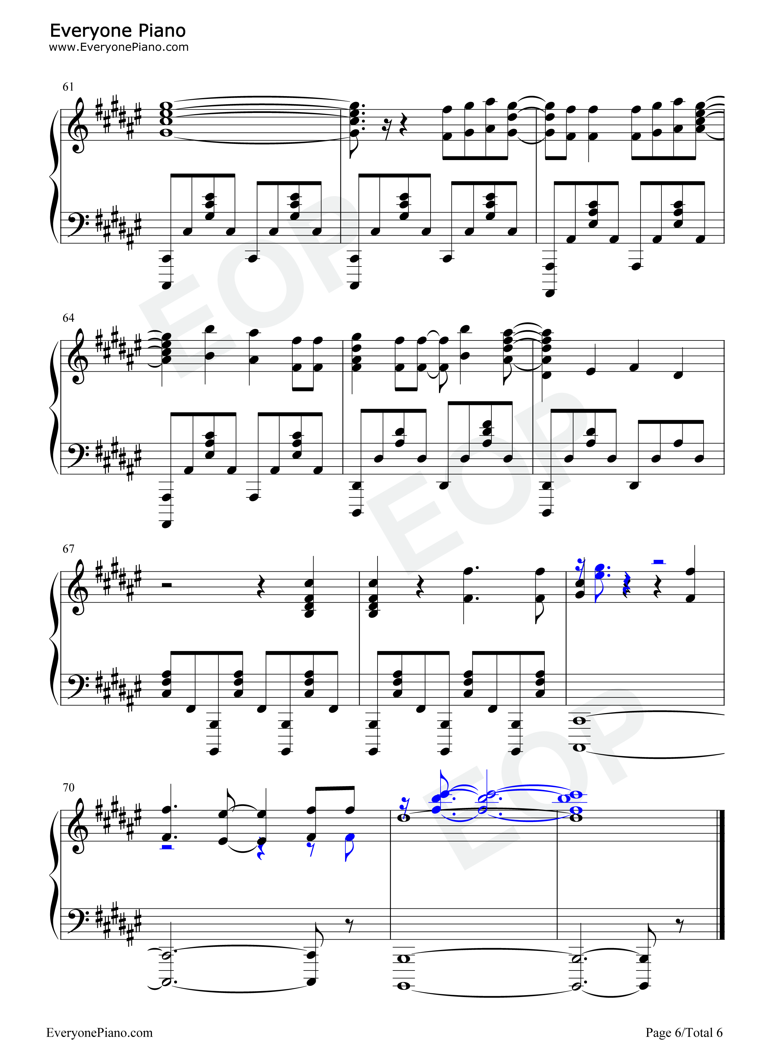 バケモノと呼ばれて钢琴谱_藤川千爱